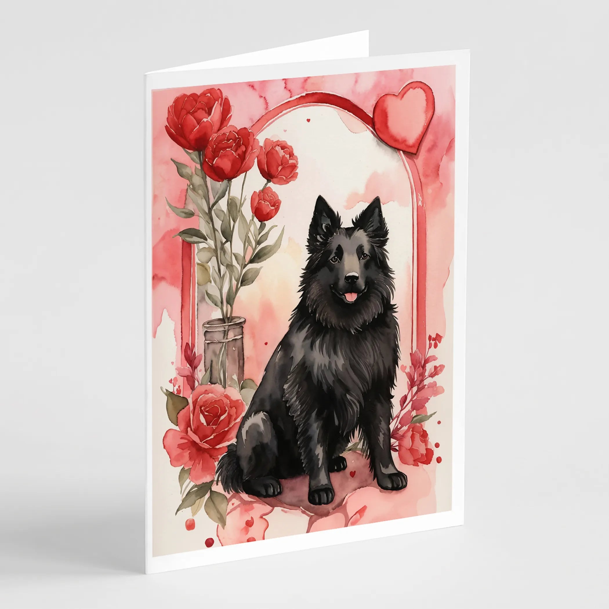 Valentine Roses Greeting Cards  - Size: 5X7 | Pack Of: 8 | Collection name: Valentine roses