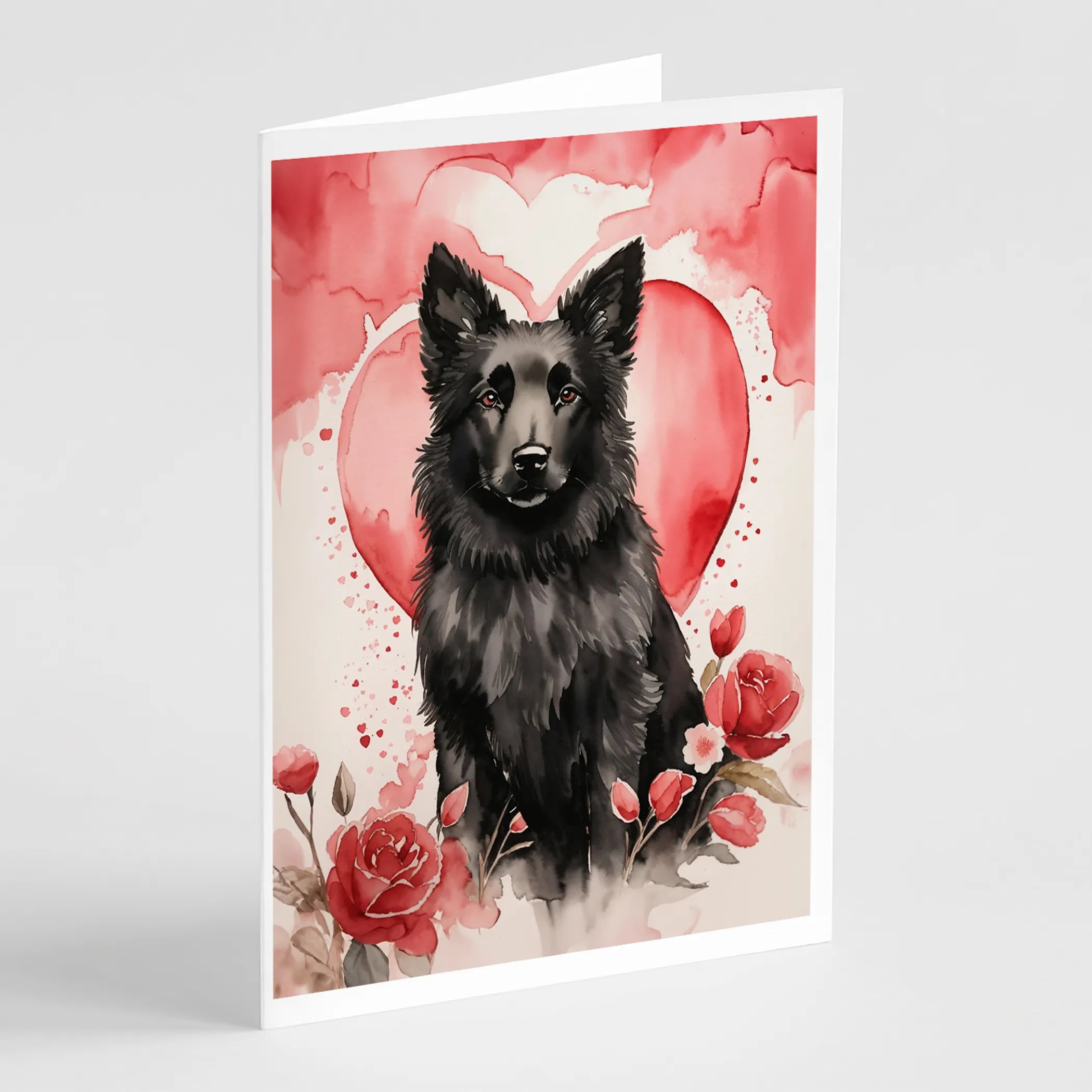 Valentine Roses Greeting Cards  - Size: 5X7 | Pack Of: 8 | Collection name: Valentine roses
