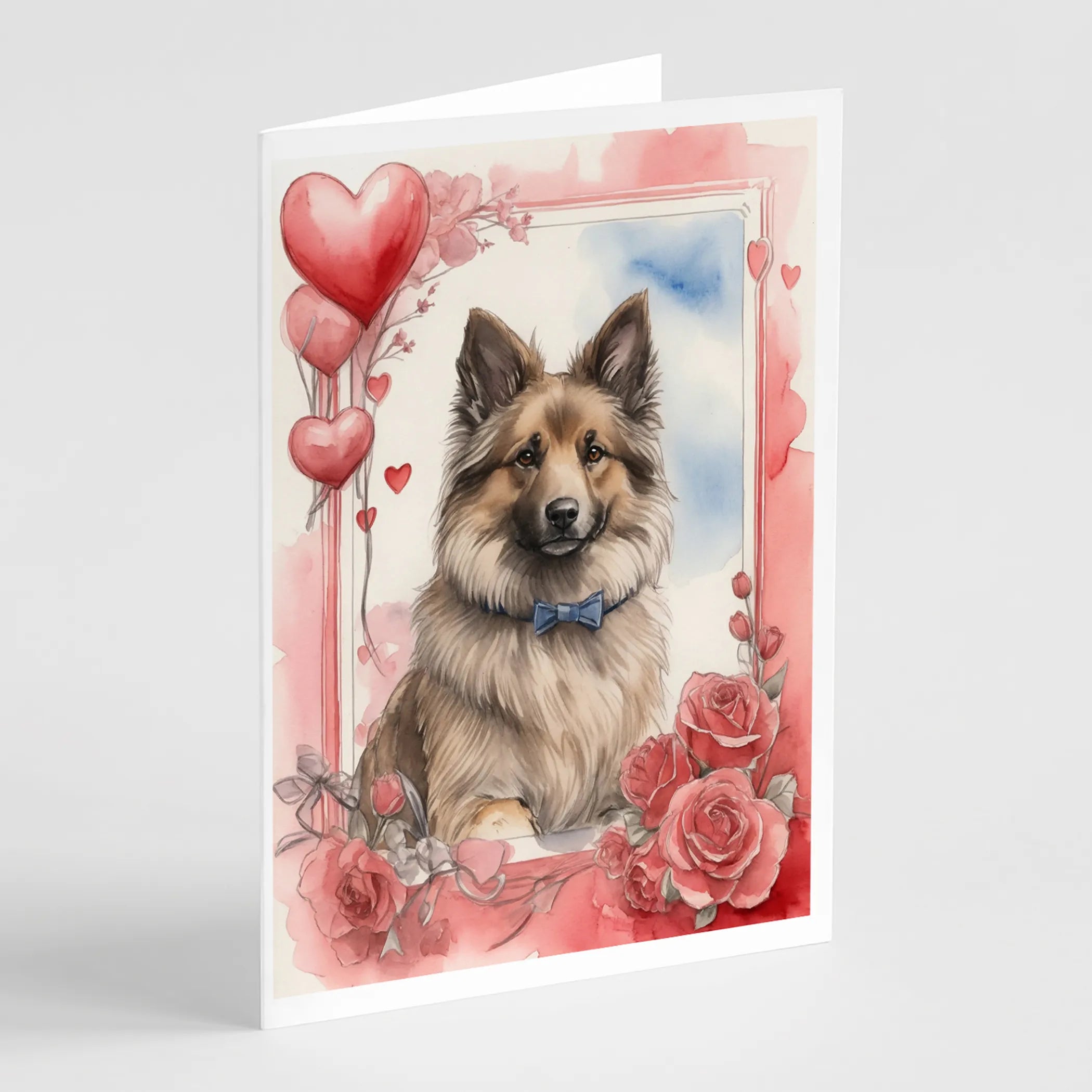 Valentine Roses Greeting Cards  - Size: 5X7 | Pack Of: 8 | Collection name: Valentine roses