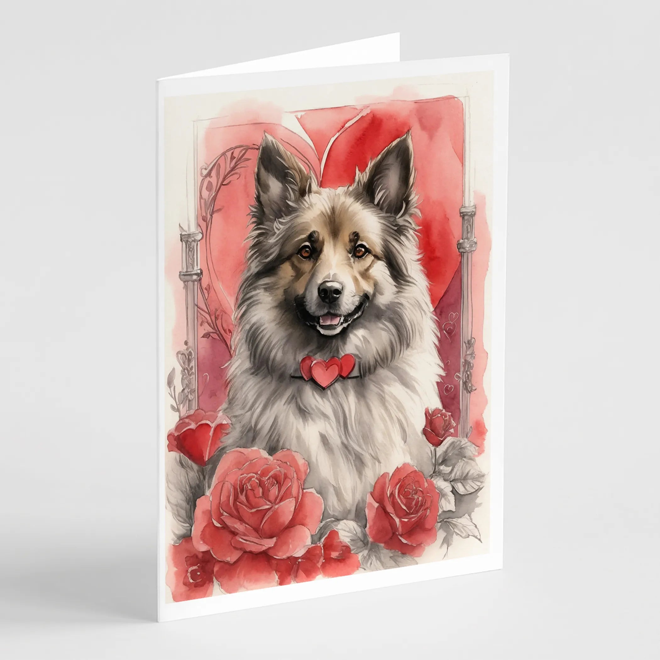 Valentine Roses Greeting Cards  - Size: 5X7 | Pack Of: 8 | Collection name: Valentine roses
