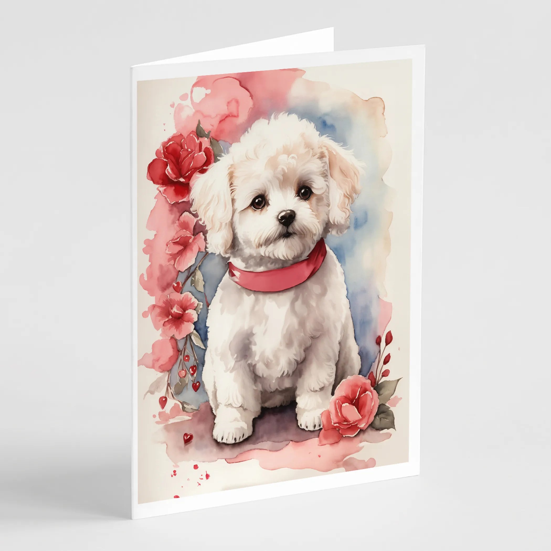 Valentine Roses Greeting Cards  - Size: 5X7 | Pack Of: 8 | Collection name: Valentine roses