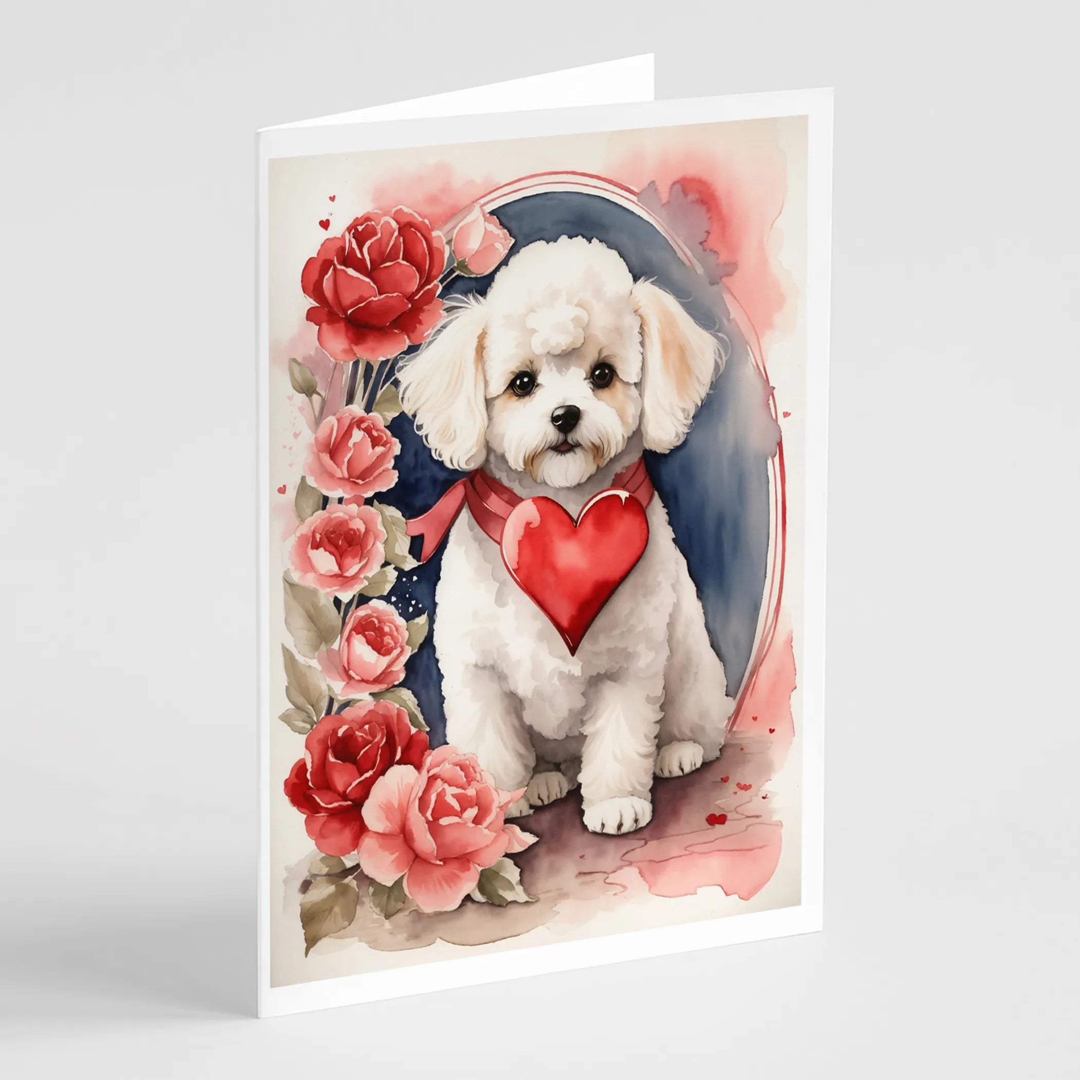 Valentine Roses Greeting Cards  - Size: 5X7 | Pack Of: 8 | Collection name: Valentine roses