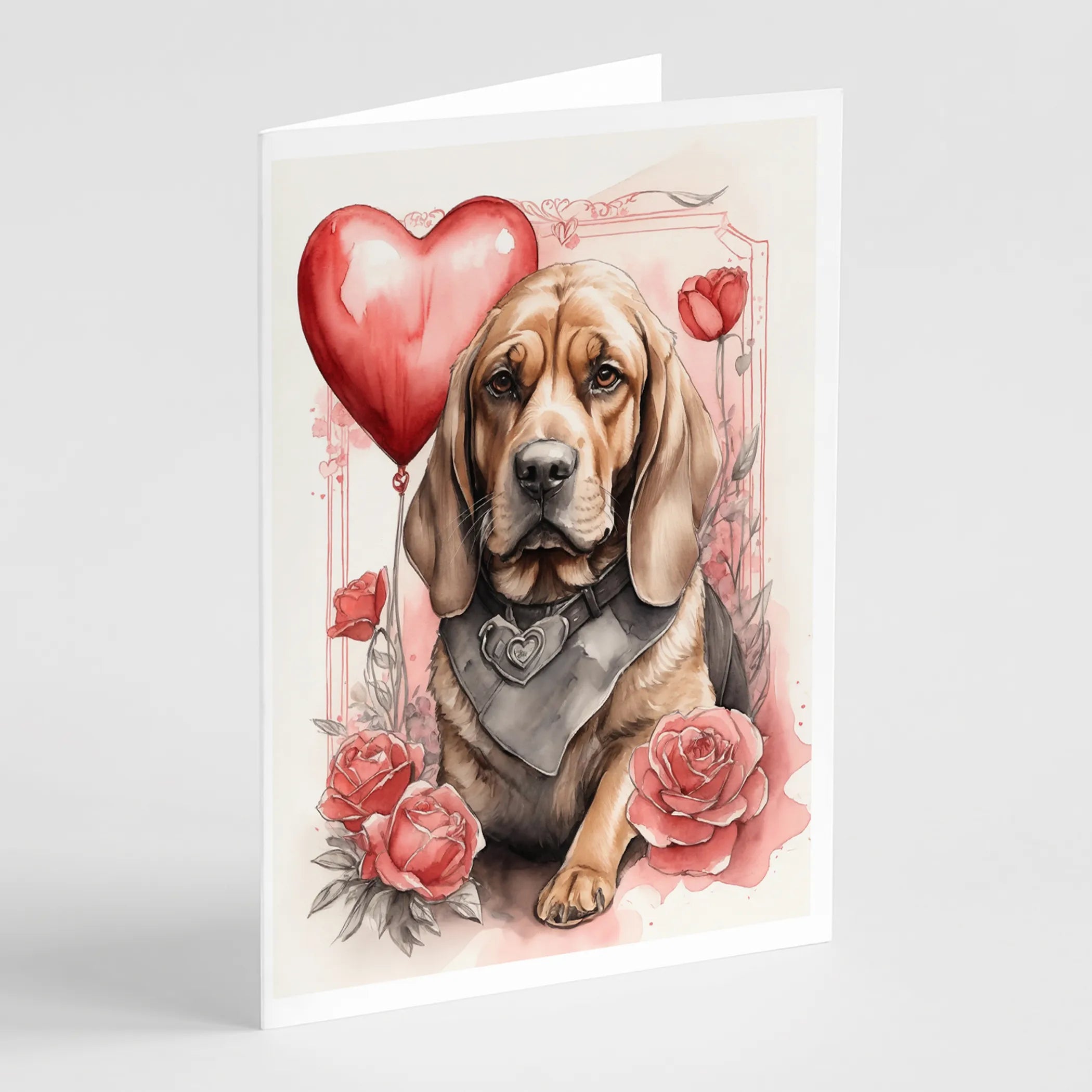 Valentine Roses Greeting Cards  - Size: 5X7 | Pack Of: 8 | Collection name: Valentine roses