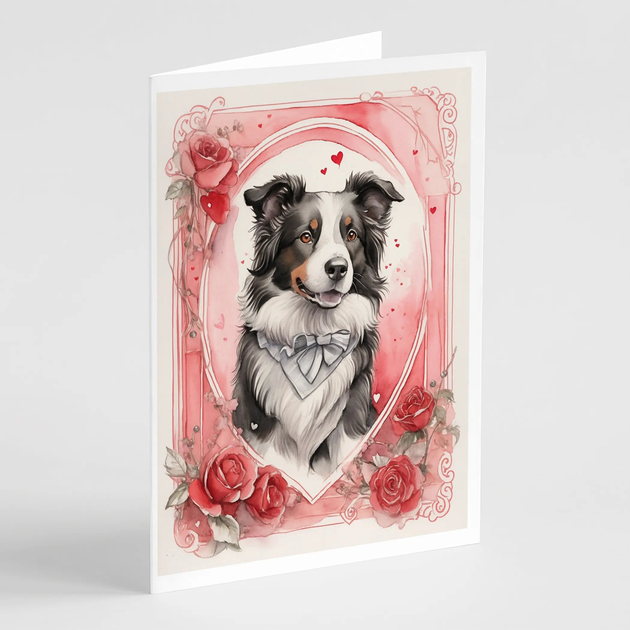 Valentine Roses Greeting Cards  - Size: 5X7 | Pack Of: 8 | Collection name: Valentine roses