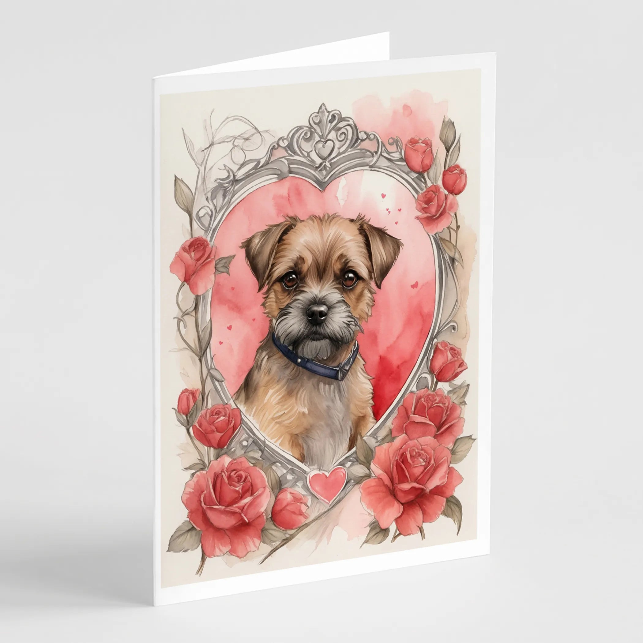 Valentine Roses Greeting Cards  - Size: 5X7 | Pack Of: 8 | Collection name: Valentine roses