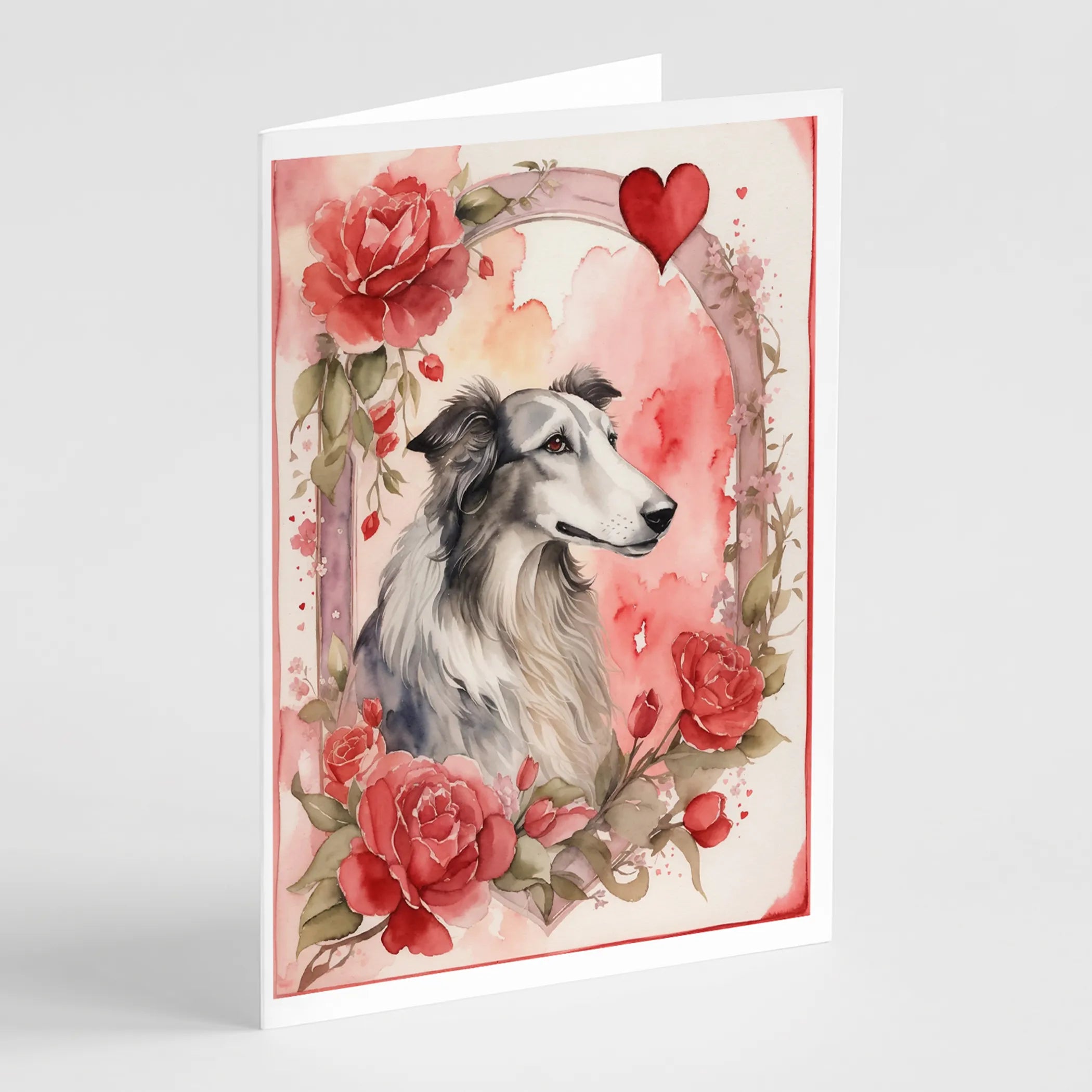 Valentine Roses Greeting Cards  - Size: 5X7 | Pack Of: 8 | Collection name: Valentine roses