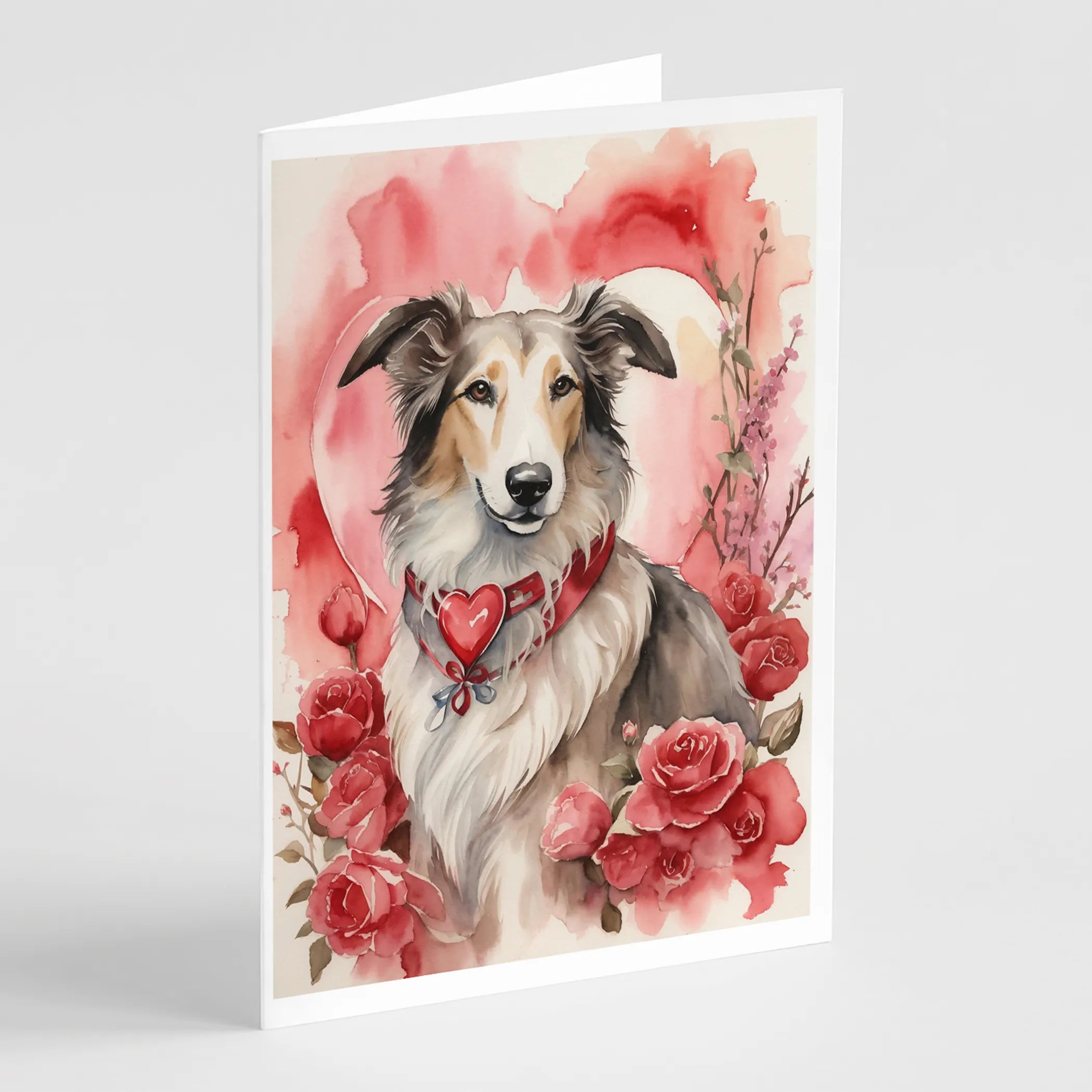 Valentine Roses Greeting Cards  - Size: 5X7 | Pack Of: 8 | Collection name: Valentine roses
