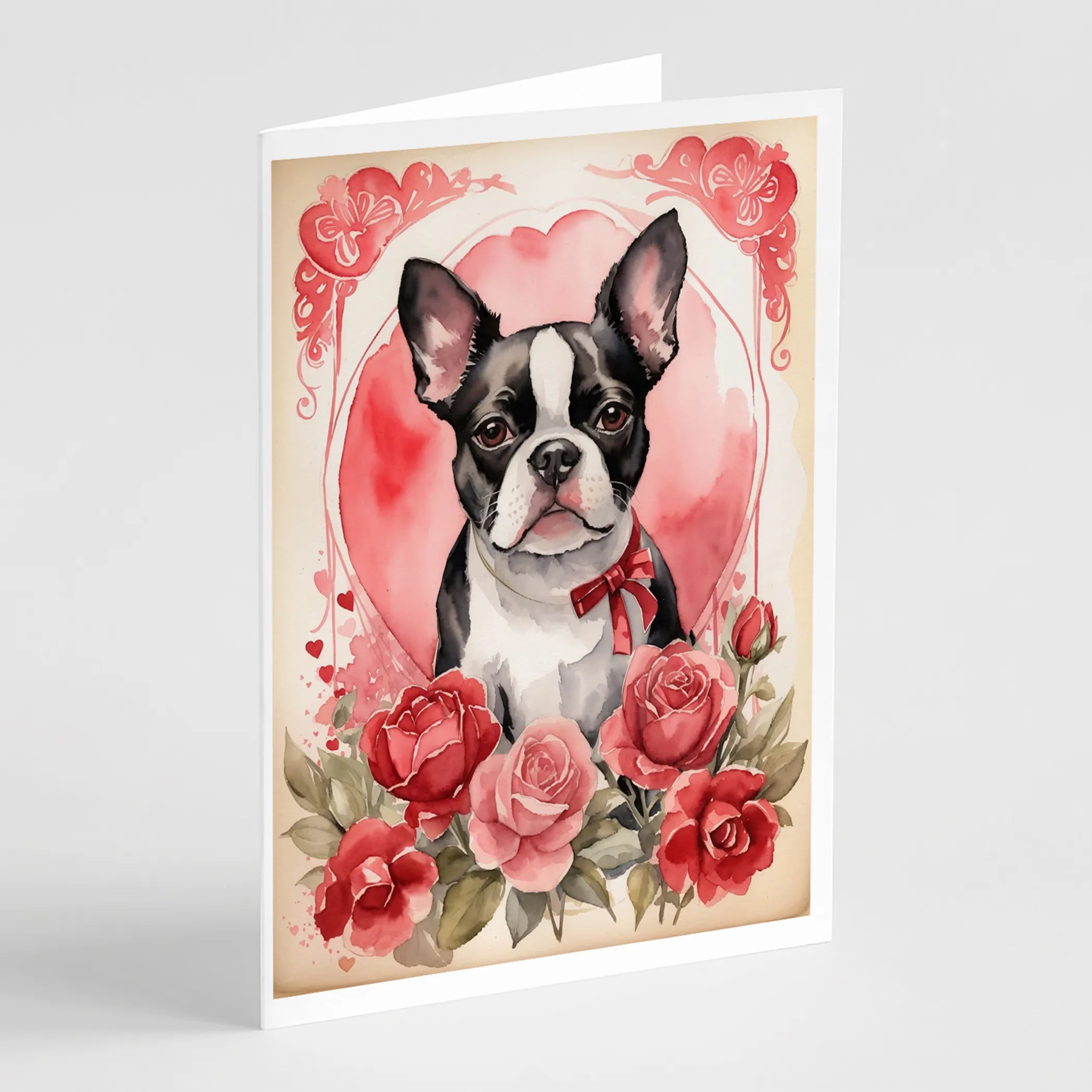 Valentine Roses Greeting Cards  - Size: 5X7 | Pack Of: 8 | Collection name: Valentine roses