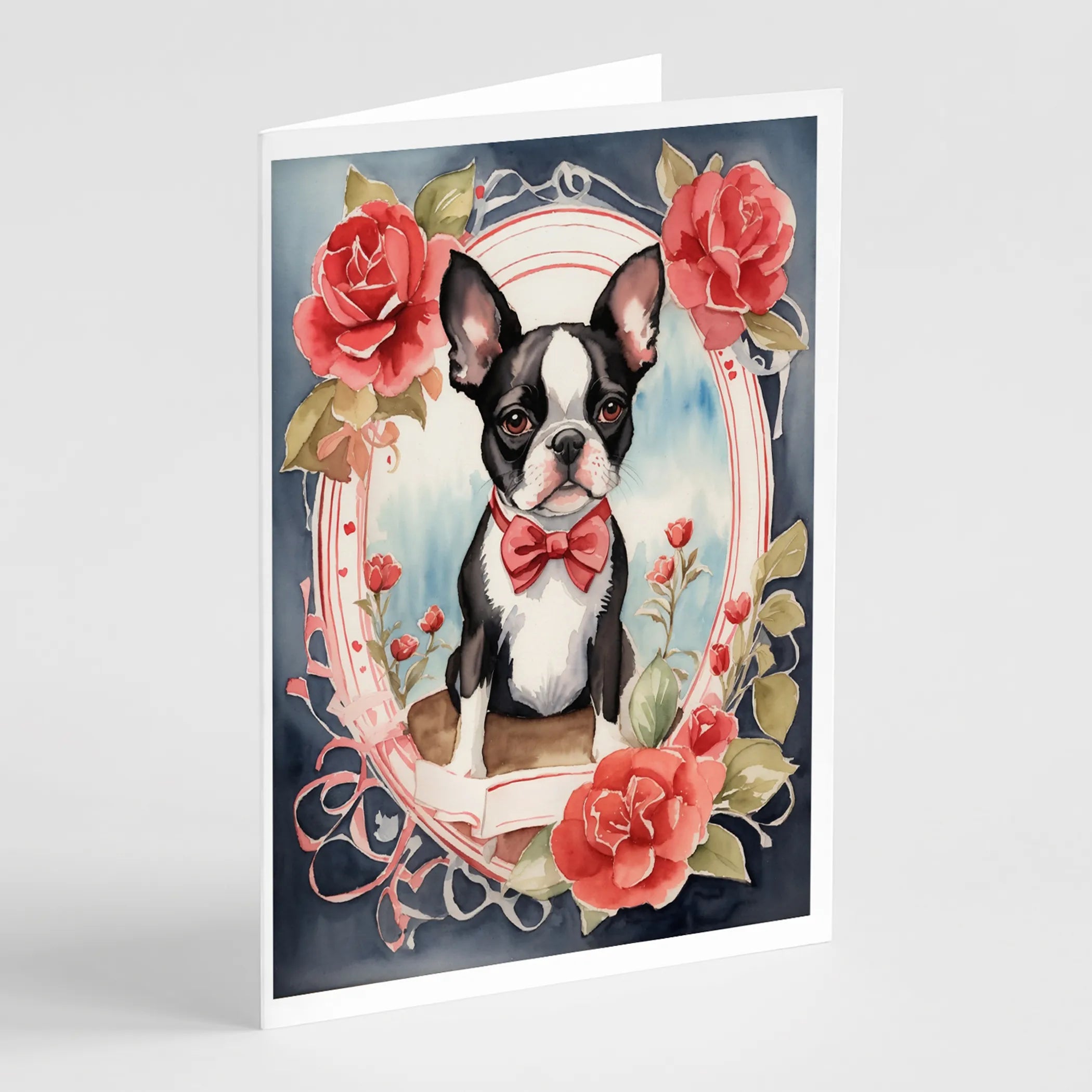 Valentine Roses Greeting Cards  - Size: 5X7 | Pack Of: 8 | Collection name: Valentine roses