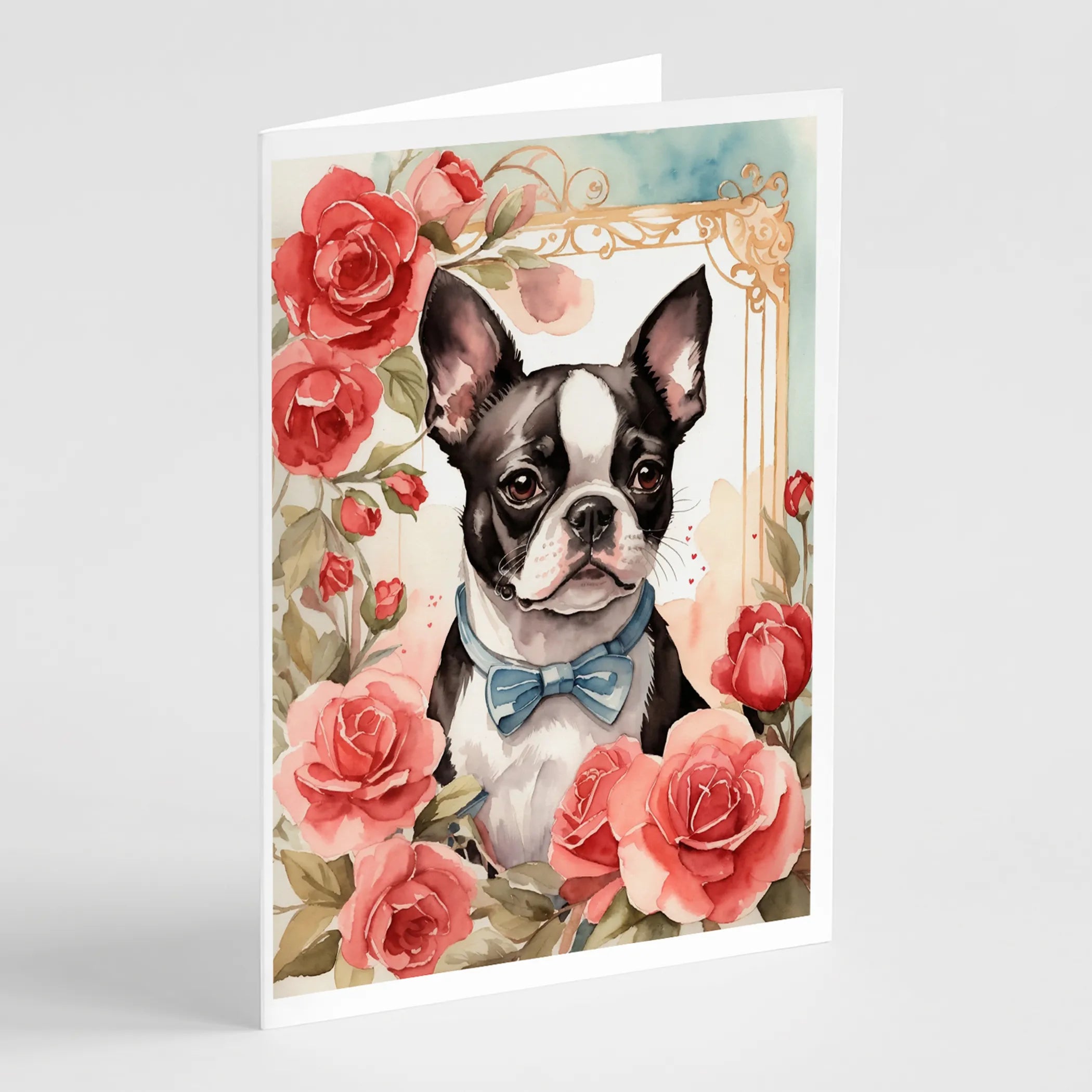 Valentine Roses Greeting Cards  - Size: 5X7 | Pack Of: 8 | Collection name: Valentine roses