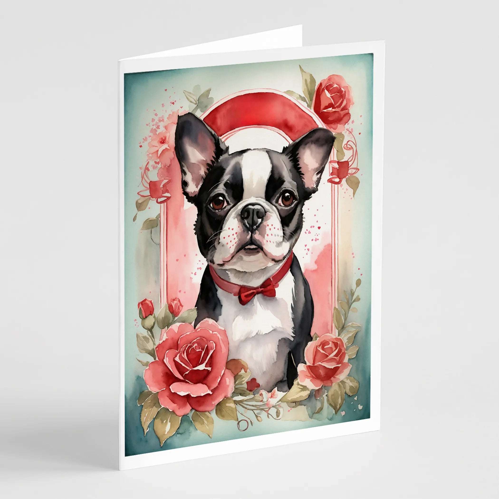 Valentine Roses Greeting Cards  - Size: 5X7 | Pack Of: 8 | Collection name: Valentine roses