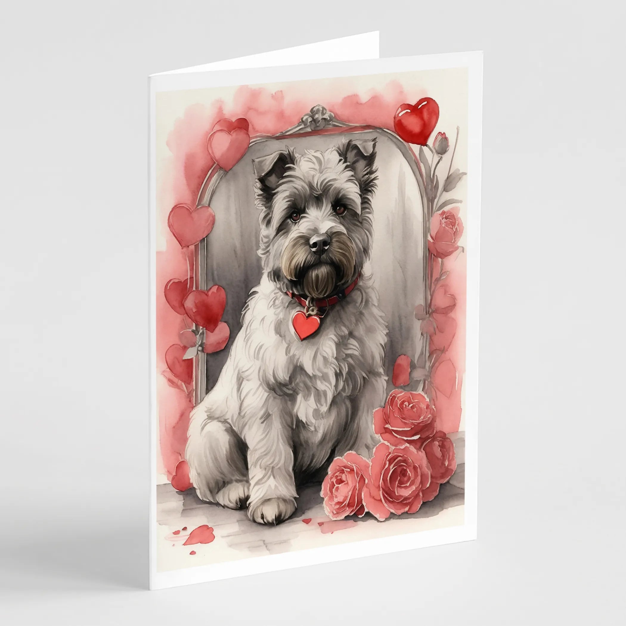 Valentine Roses Greeting Cards  - Size: 5X7 | Pack Of: 8 | Collection name: Valentine roses