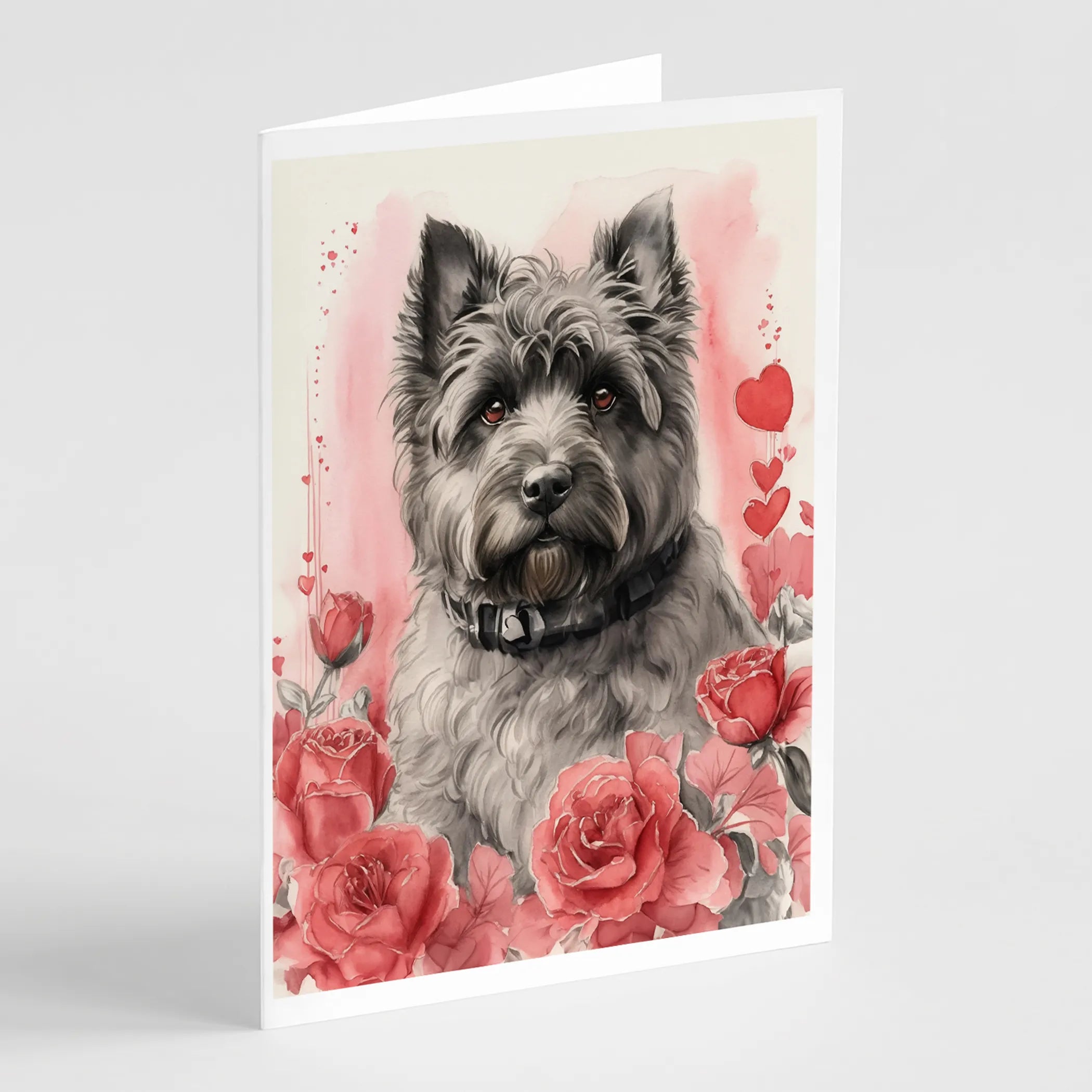 Valentine Roses Greeting Cards  - Size: 5X7 | Pack Of: 8 | Collection name: Valentine roses