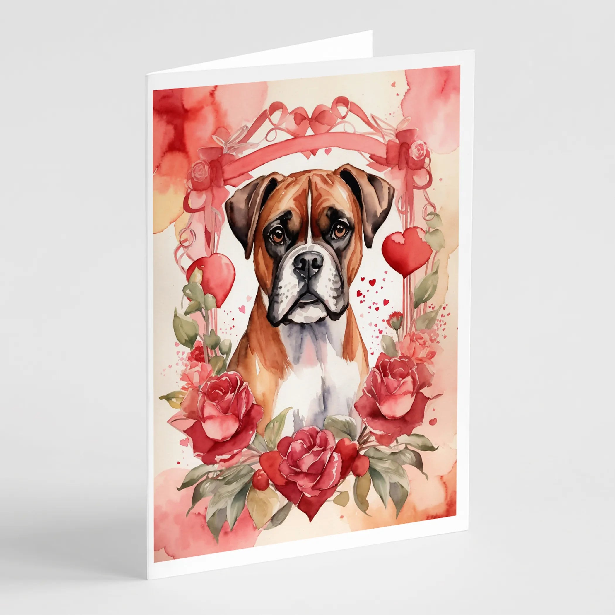 Valentine Roses Greeting Cards  - Size: 5X7 | Pack Of: 8 | Collection name: Valentine roses