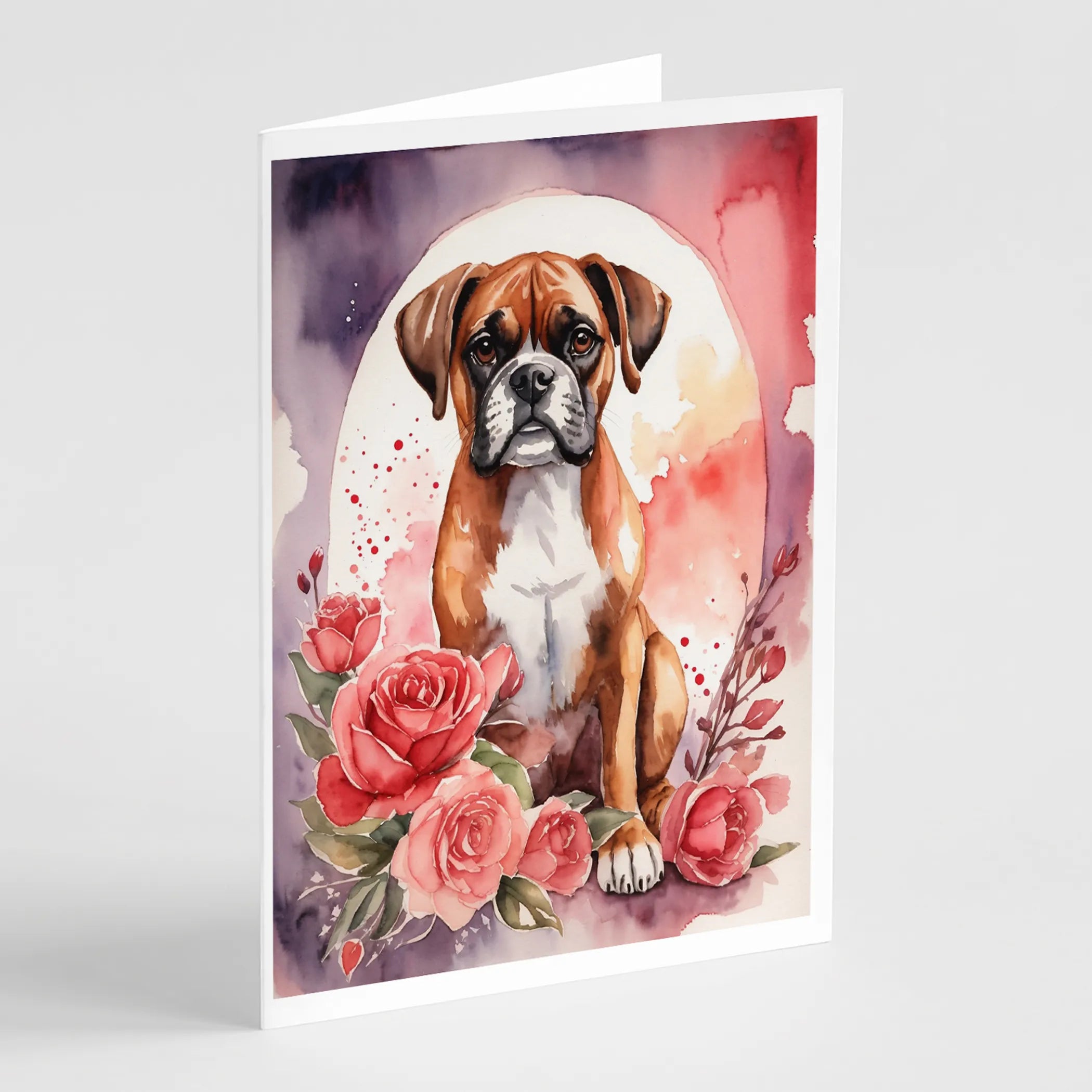 Valentine Roses Greeting Cards  - Size: 5X7 | Pack Of: 8 | Collection name: Valentine roses