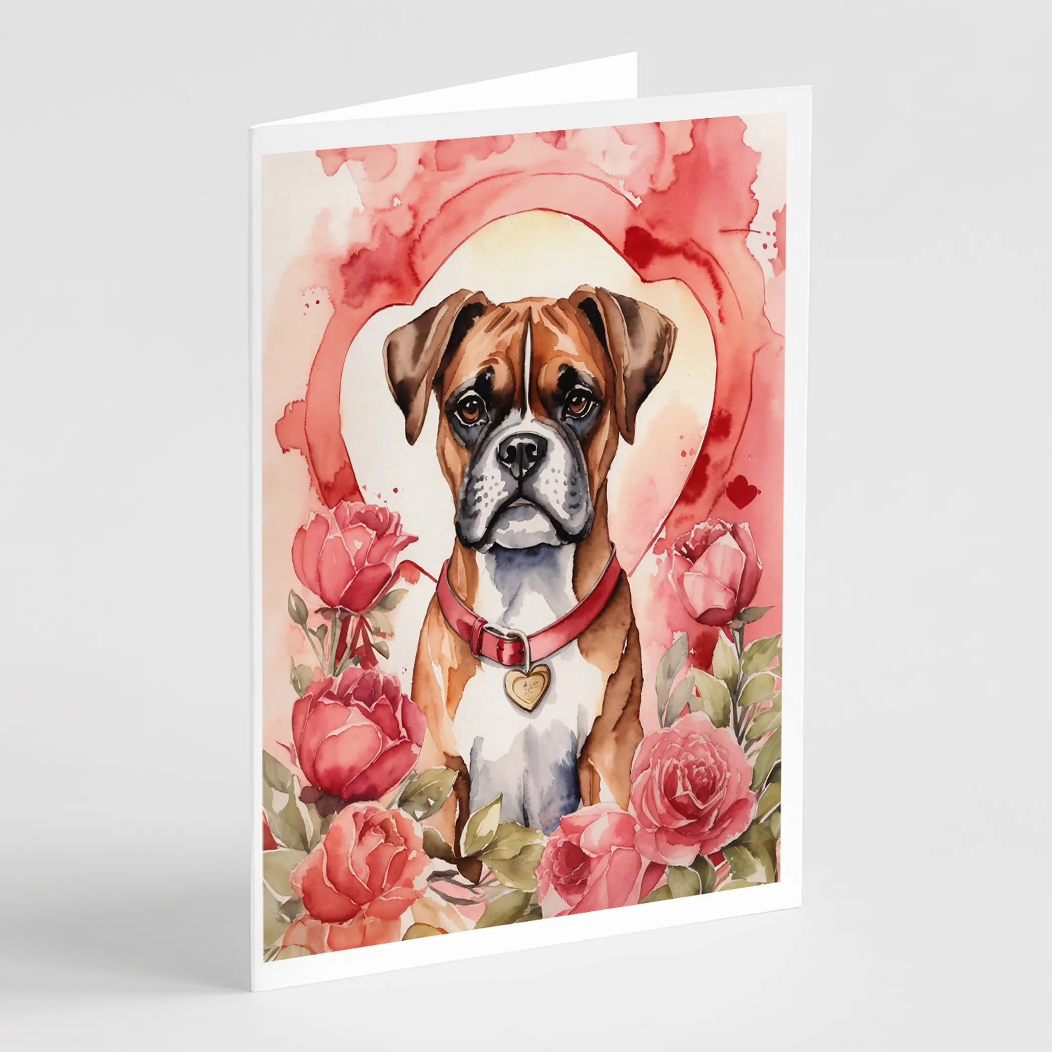 Valentine Roses Greeting Cards  - Size: 5X7 | Pack Of: 8 | Collection name: Valentine roses