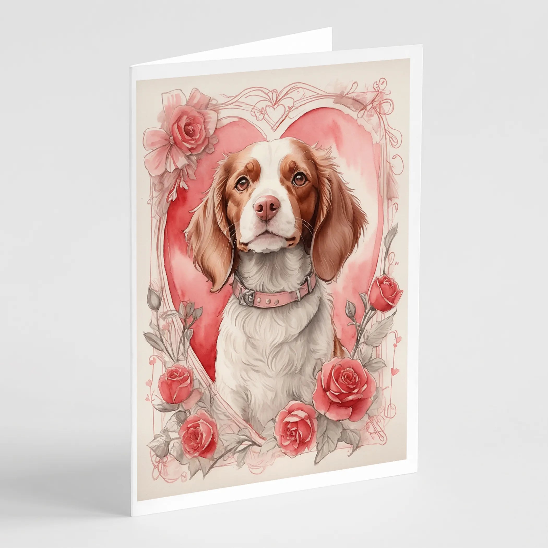 Valentine Roses Greeting Cards  - Size: 5X7 | Pack Of: 8 | Collection name: Valentine roses