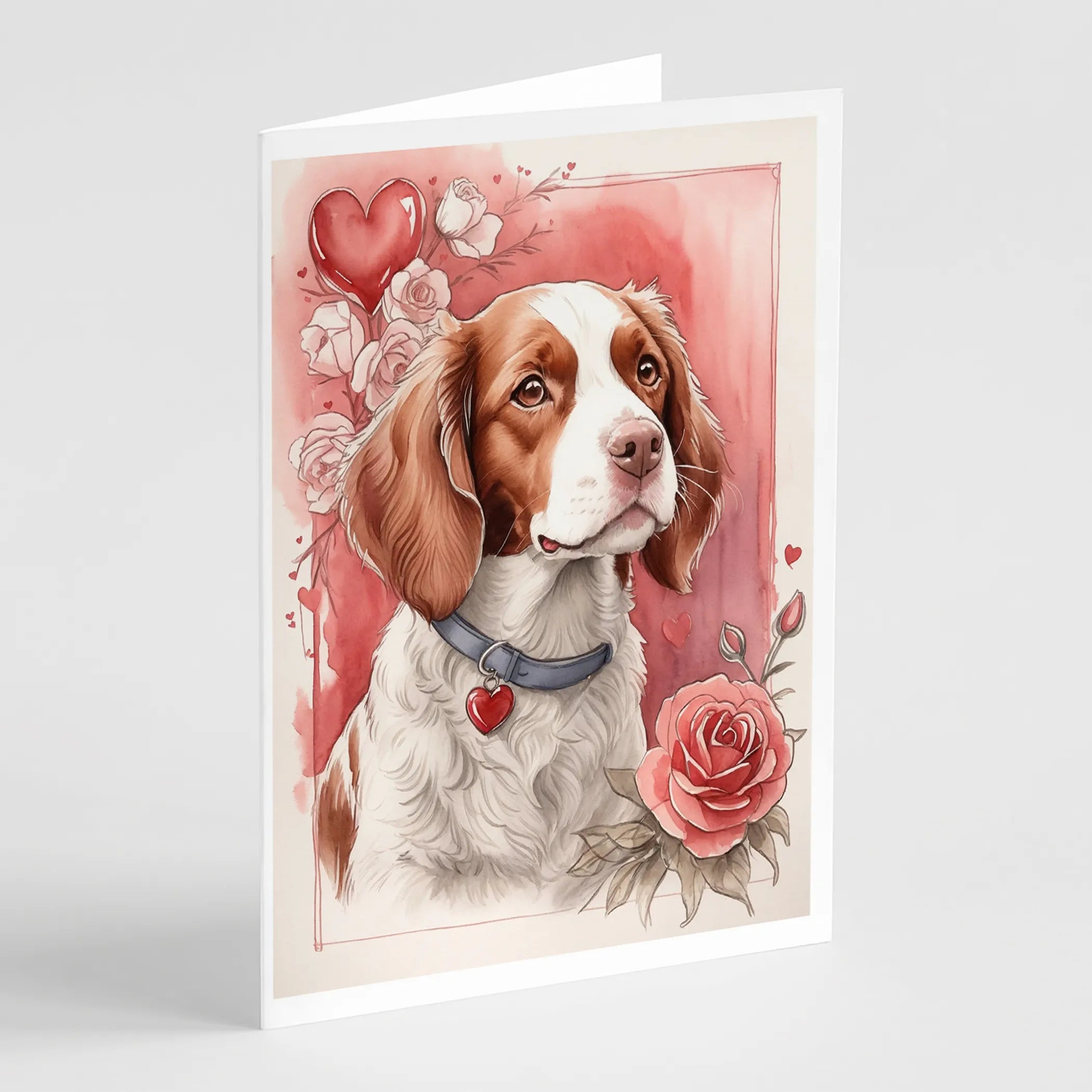 Valentine Roses Greeting Cards  - Size: 5X7 | Pack Of: 8 | Collection name: Valentine roses
