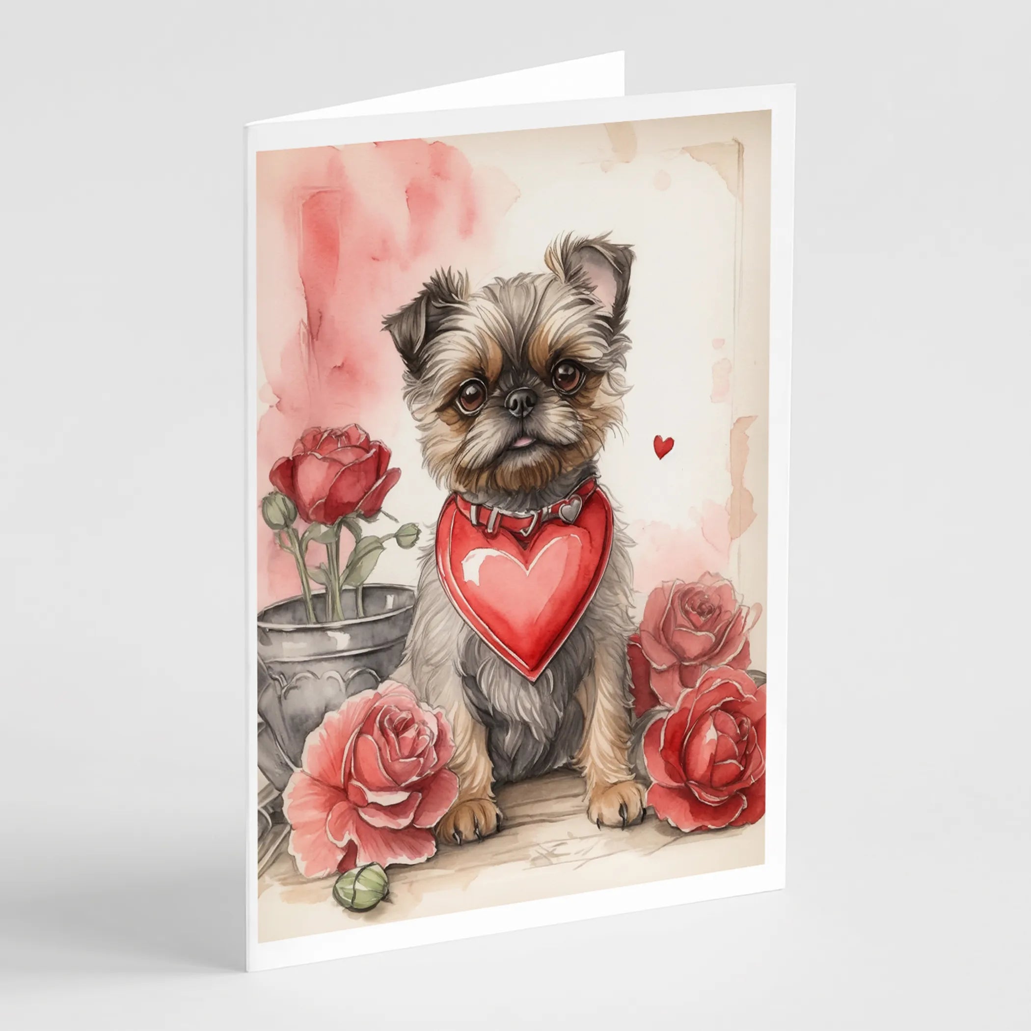 Valentine Roses Greeting Cards  - Size: 5X7 | Pack Of: 8 | Collection name: Valentine roses