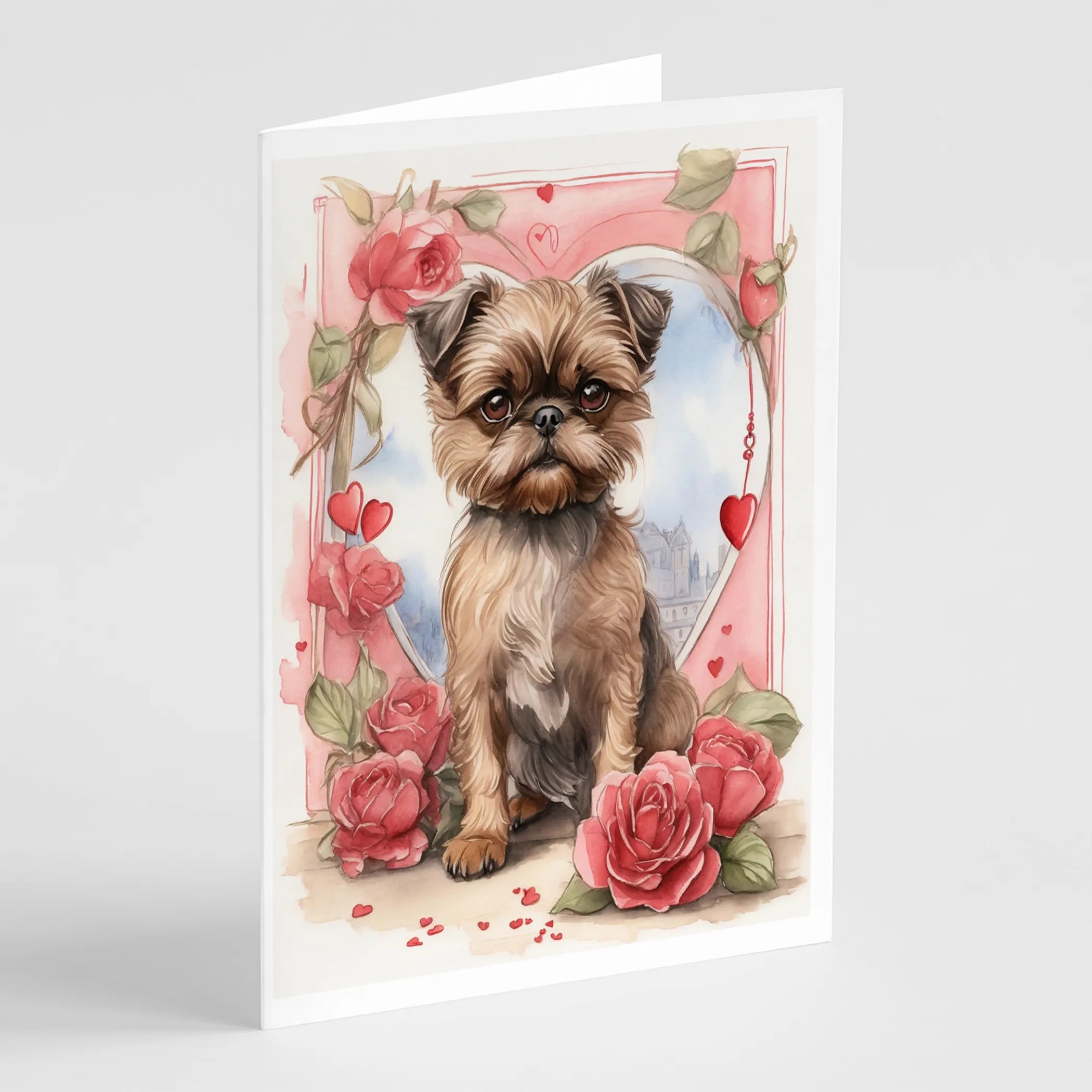 Valentine Roses Greeting Cards  - Size: 5X7 | Pack Of: 8 | Collection name: Valentine roses
