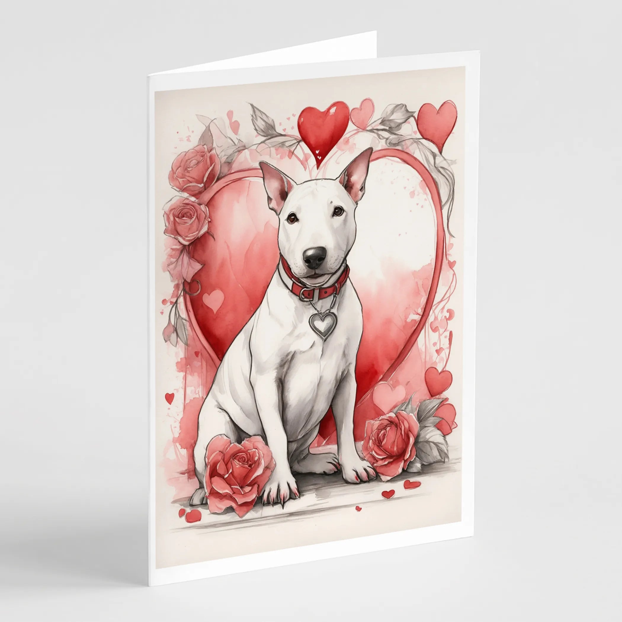 Valentine Roses Greeting Cards  - Size: 5X7 | Pack Of: 8 | Collection name: Valentine roses