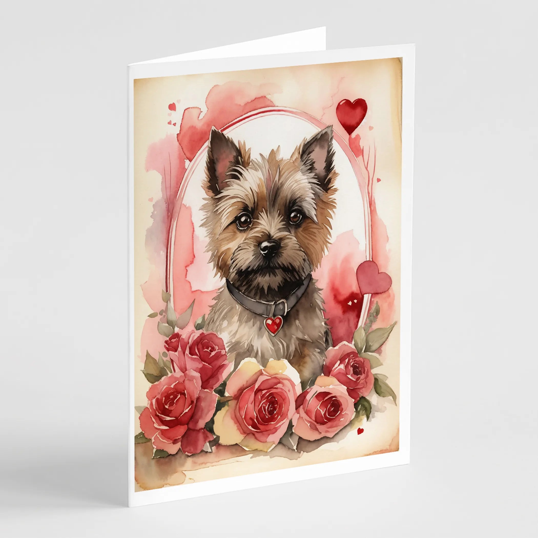 Valentine Roses Greeting Cards  - Size: 5X7 | Pack Of: 8 | Collection name: Valentine roses
