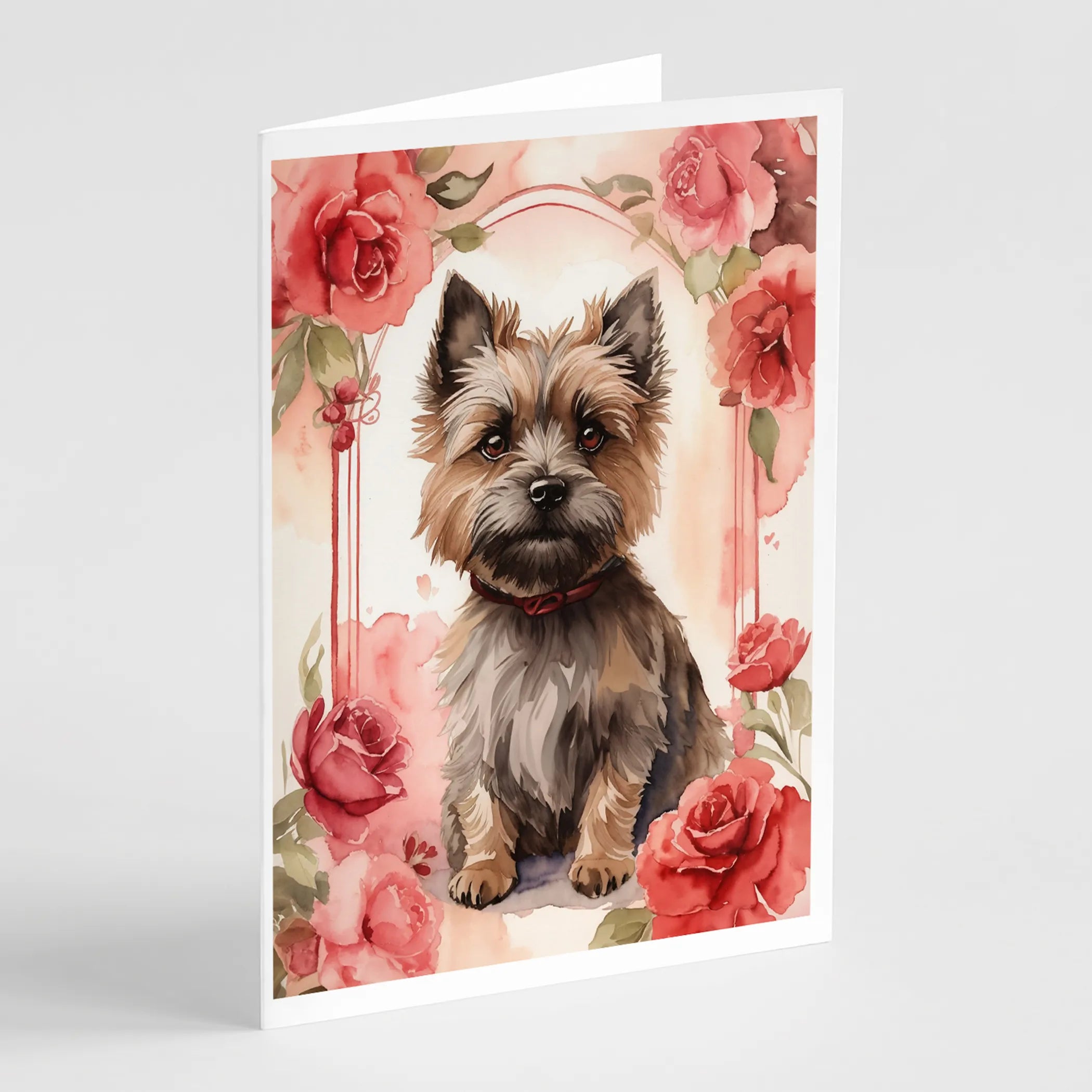 Valentine Roses Greeting Cards  - Size: 5X7 | Pack Of: 8 | Collection name: Valentine roses