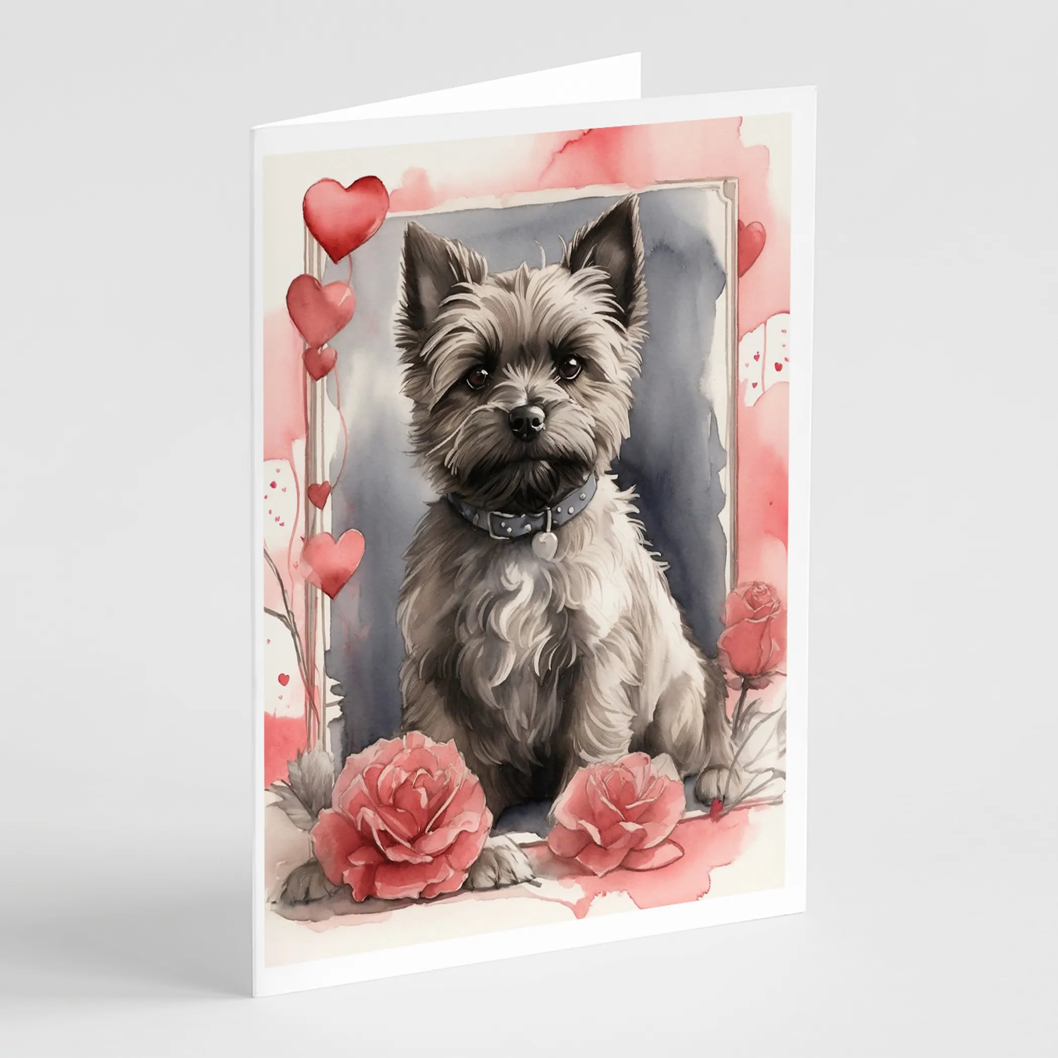 Valentine Roses Greeting Cards  - Size: 5X7 | Pack Of: 8 | Collection name: Valentine roses