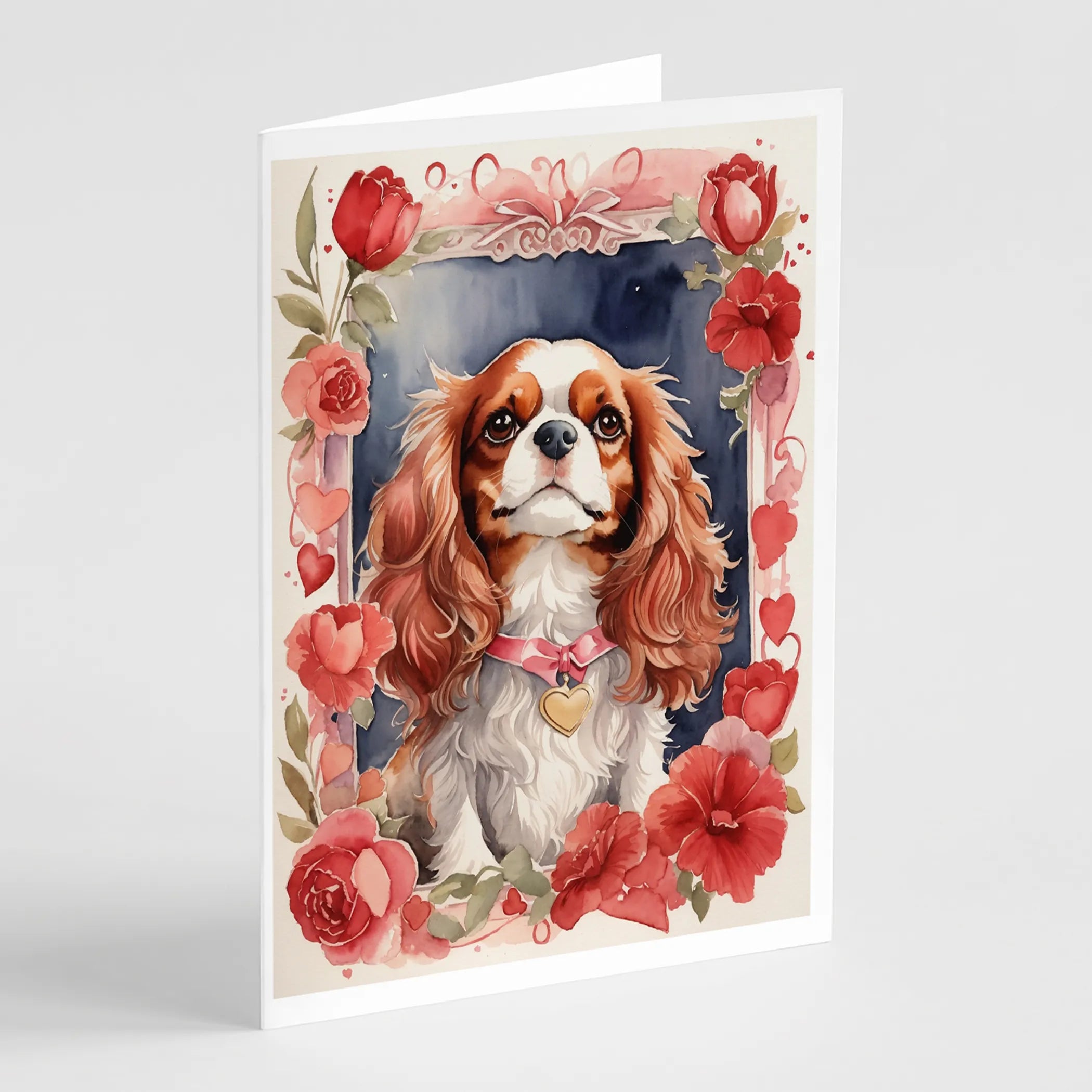 Valentine Roses Greeting Cards  - Size: 5X7 | Pack Of: 8 | Collection name: Valentine roses