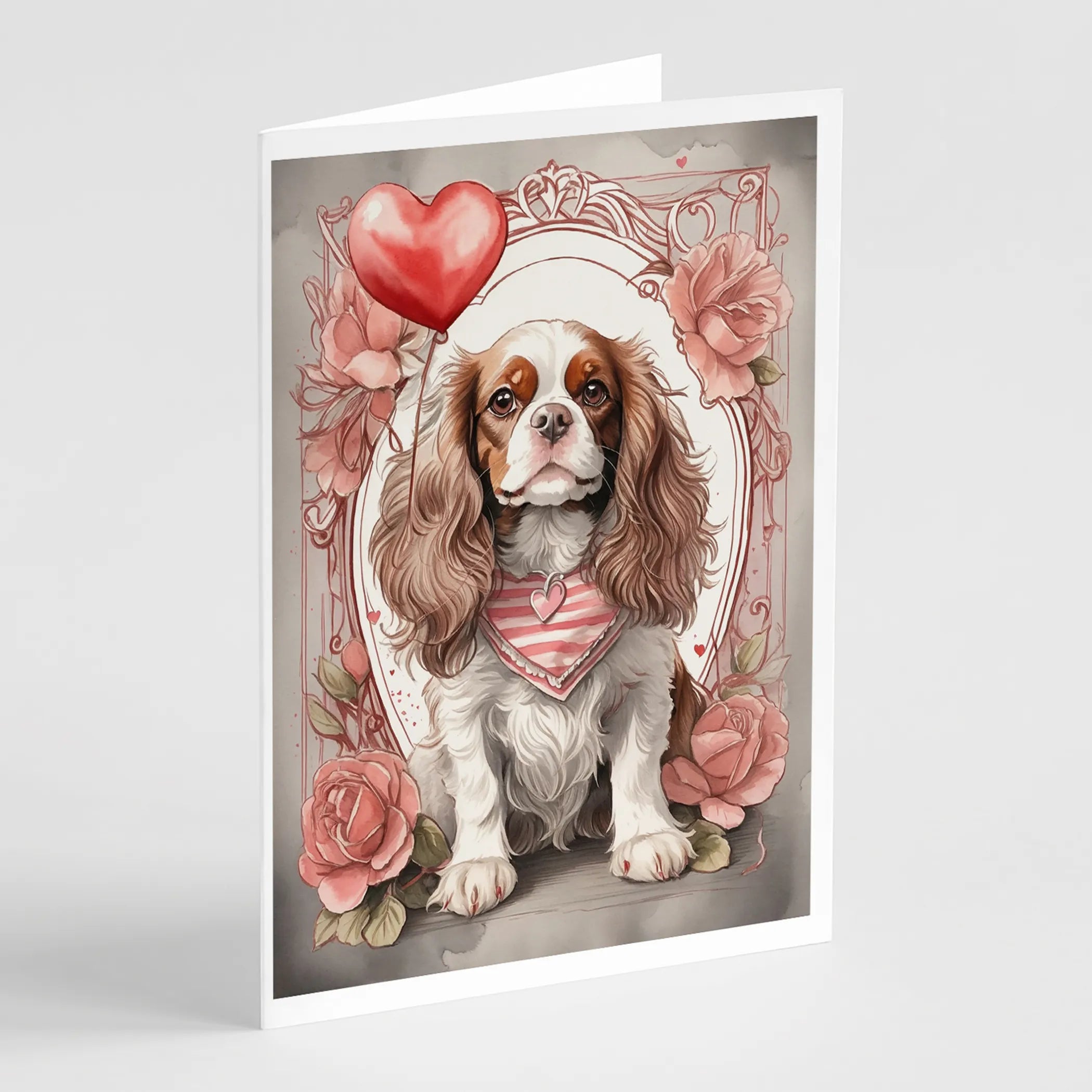 Valentine Roses Greeting Cards  - Size: 5X7 | Pack Of: 8 | Collection name: Valentine roses