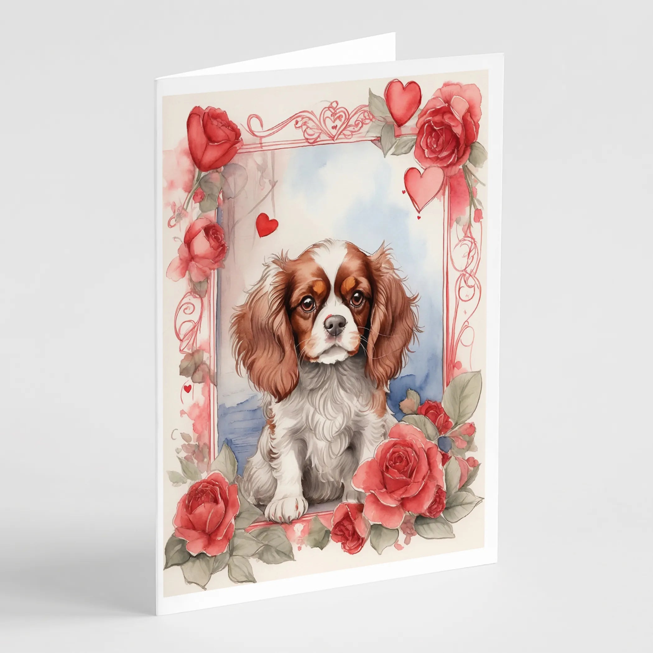 Valentine Roses Greeting Cards  - Size: 5X7 | Pack Of: 8 | Collection name: Valentine roses
