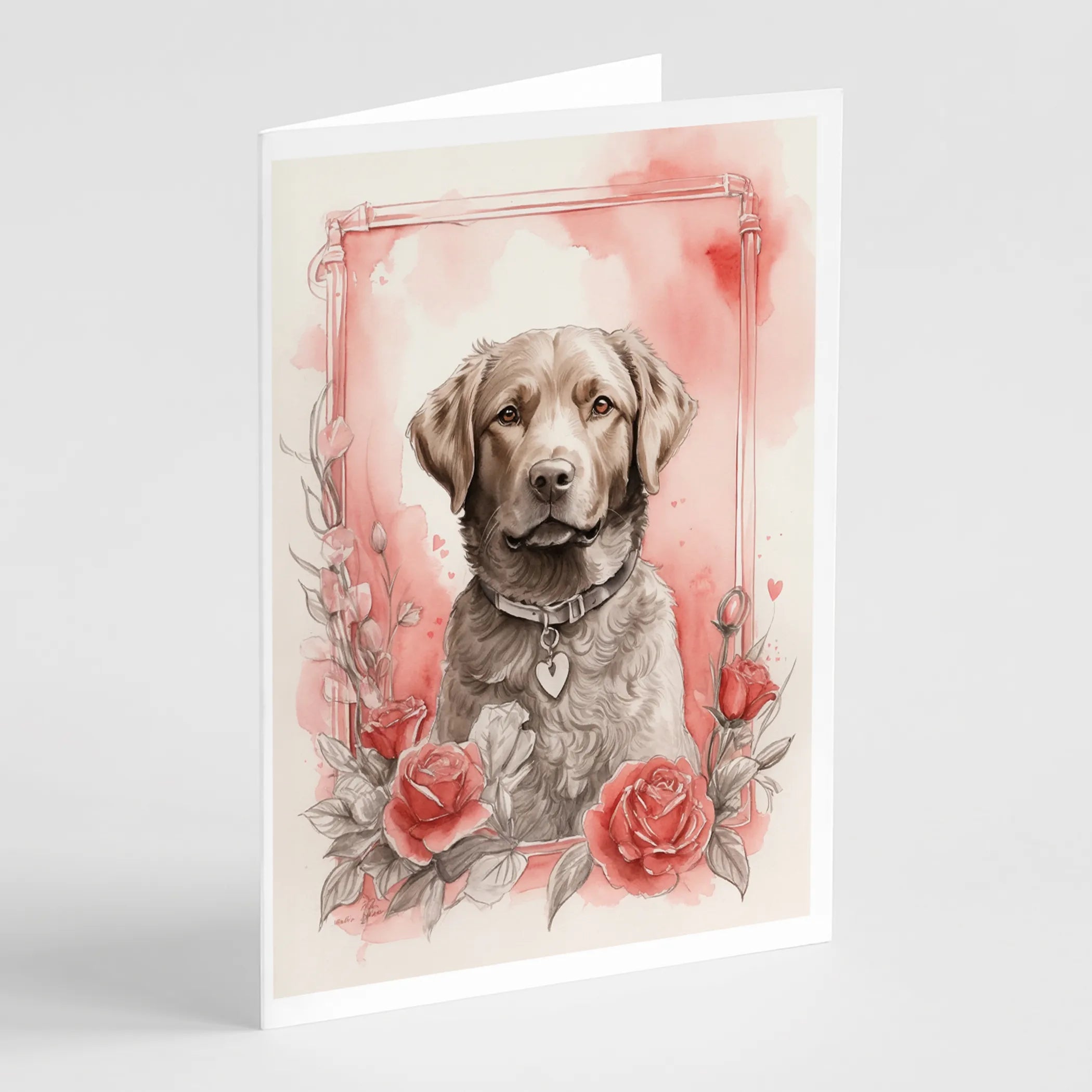 Valentine Roses Greeting Cards  - Size: 5X7 | Pack Of: 8 | Collection name: Valentine roses