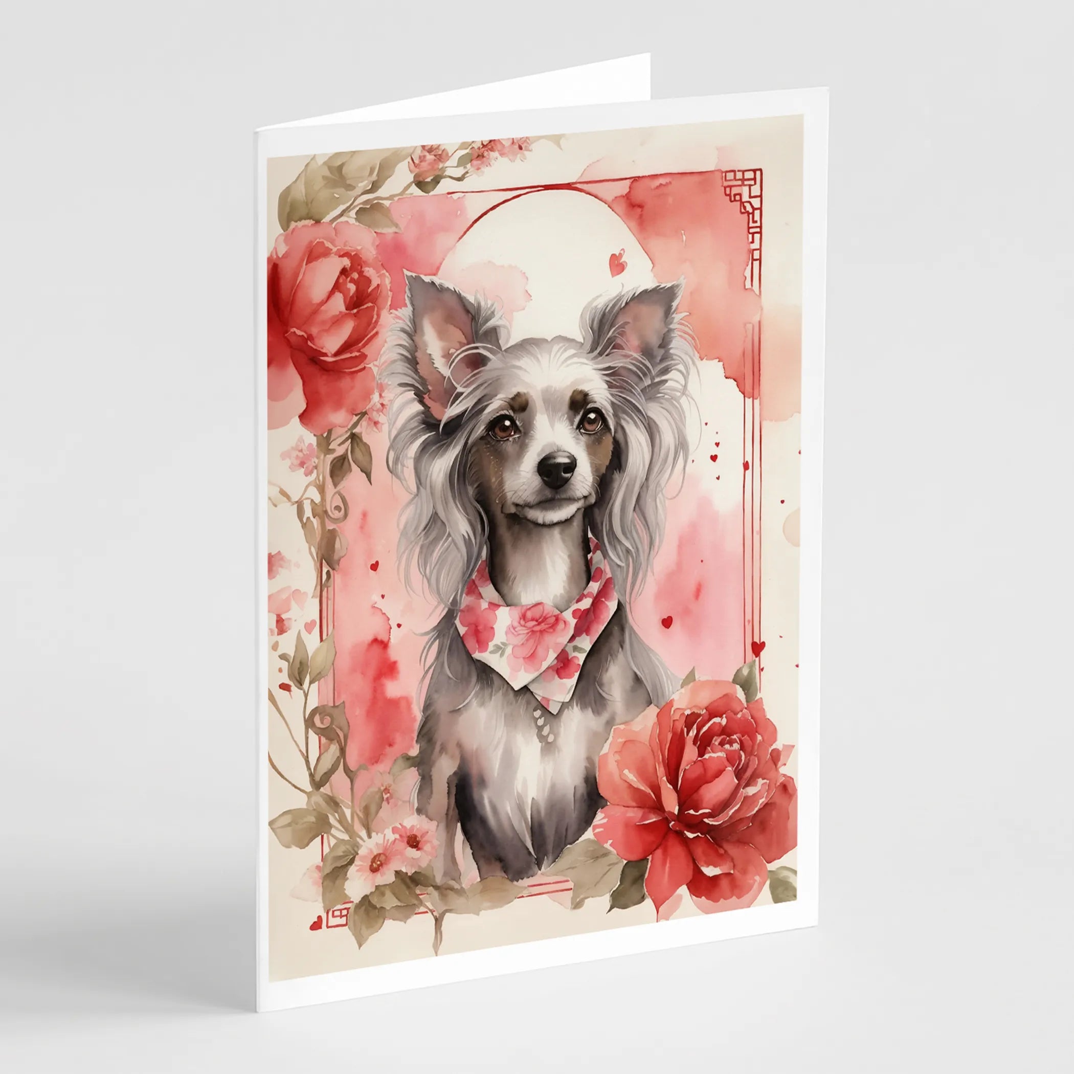 Valentine Roses Greeting Cards  - Size: 5X7 | Pack Of: 8 | Collection name: Valentine roses