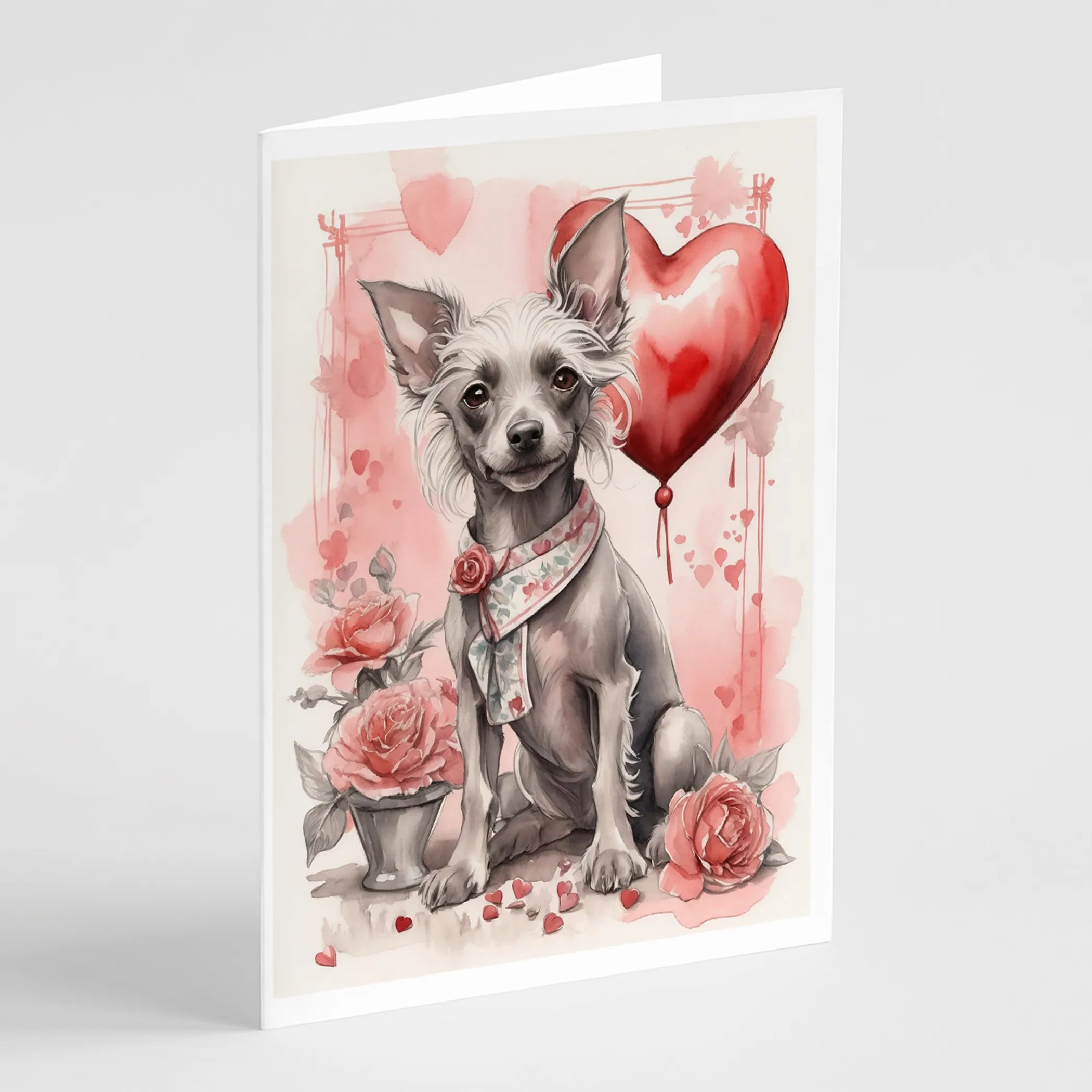 Valentine Roses Greeting Cards  - Size: 5X7 | Pack Of: 8 | Collection name: Valentine roses
