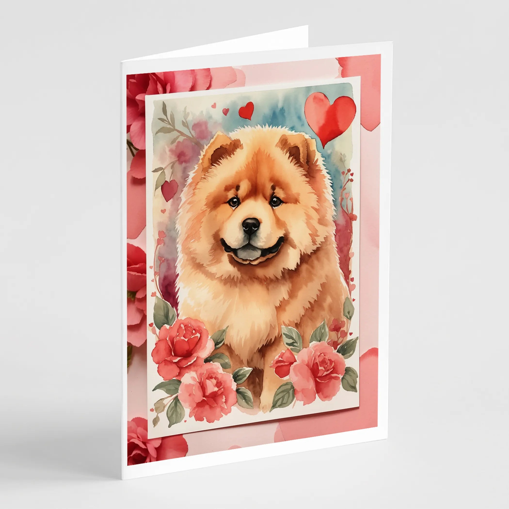 Valentine Roses Greeting Cards  - Size: 5X7 | Pack Of: 8 | Collection name: Valentine roses