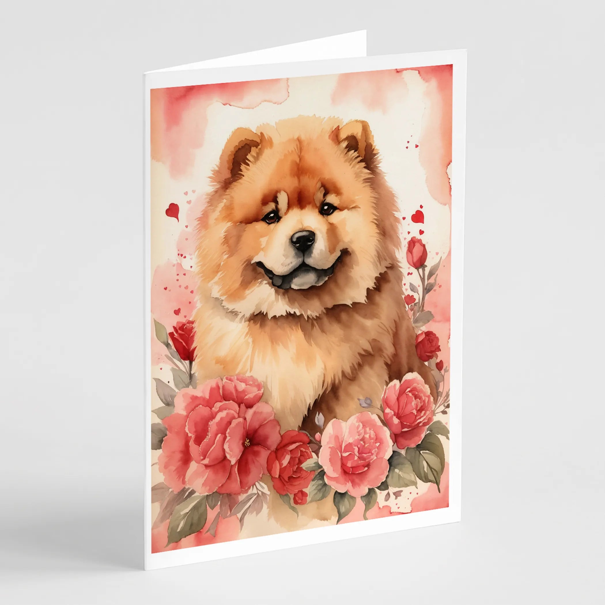 Valentine Roses Greeting Cards  - Size: 5X7 | Pack Of: 8 | Collection name: Valentine roses