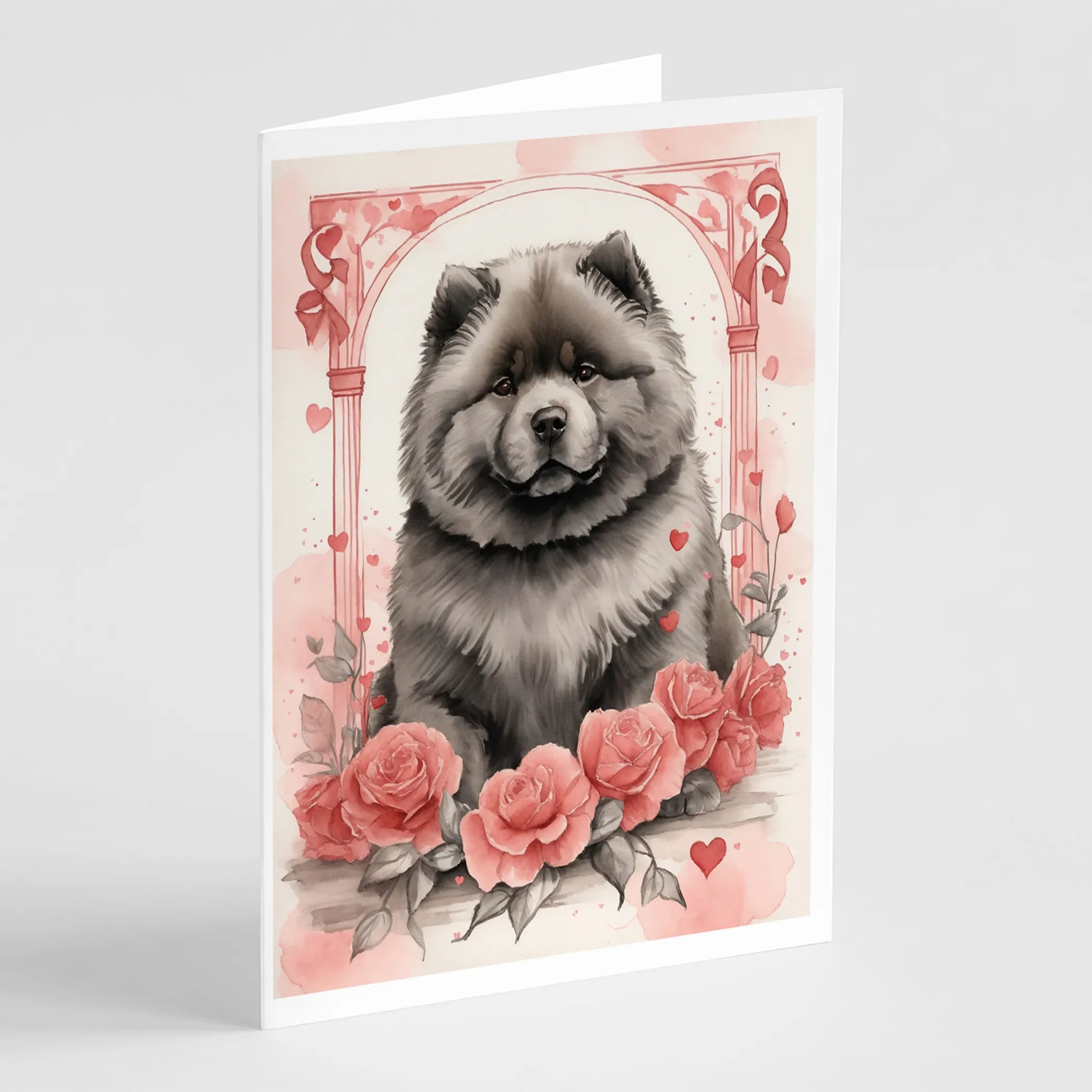 Valentine Roses Greeting Cards  - Size: 5X7 | Pack Of: 8 | Collection name: Valentine roses