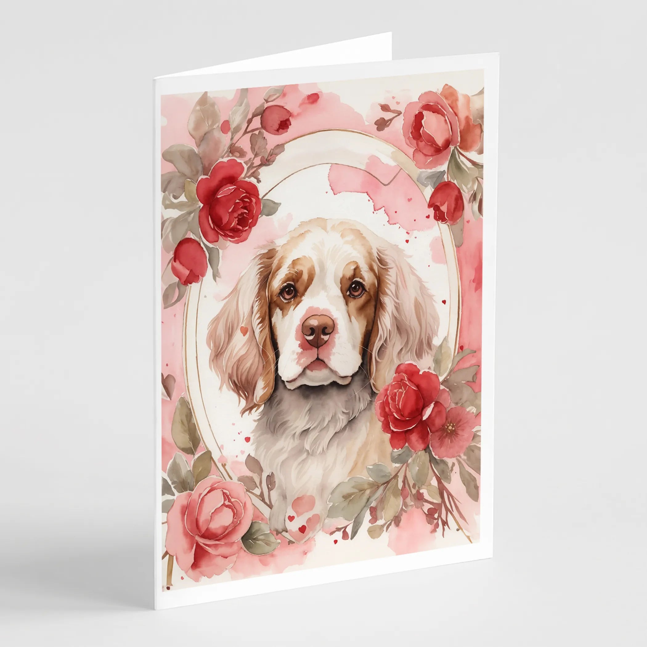 Valentine Roses Greeting Cards  - Size: 5X7 | Pack Of: 8 | Collection name: Valentine roses