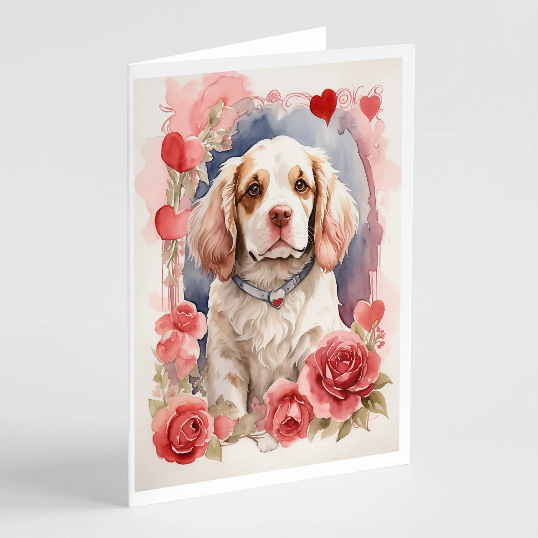 Valentine Roses Greeting Cards  - Size: 5X7 | Pack Of: 8 | Collection name: Valentine roses