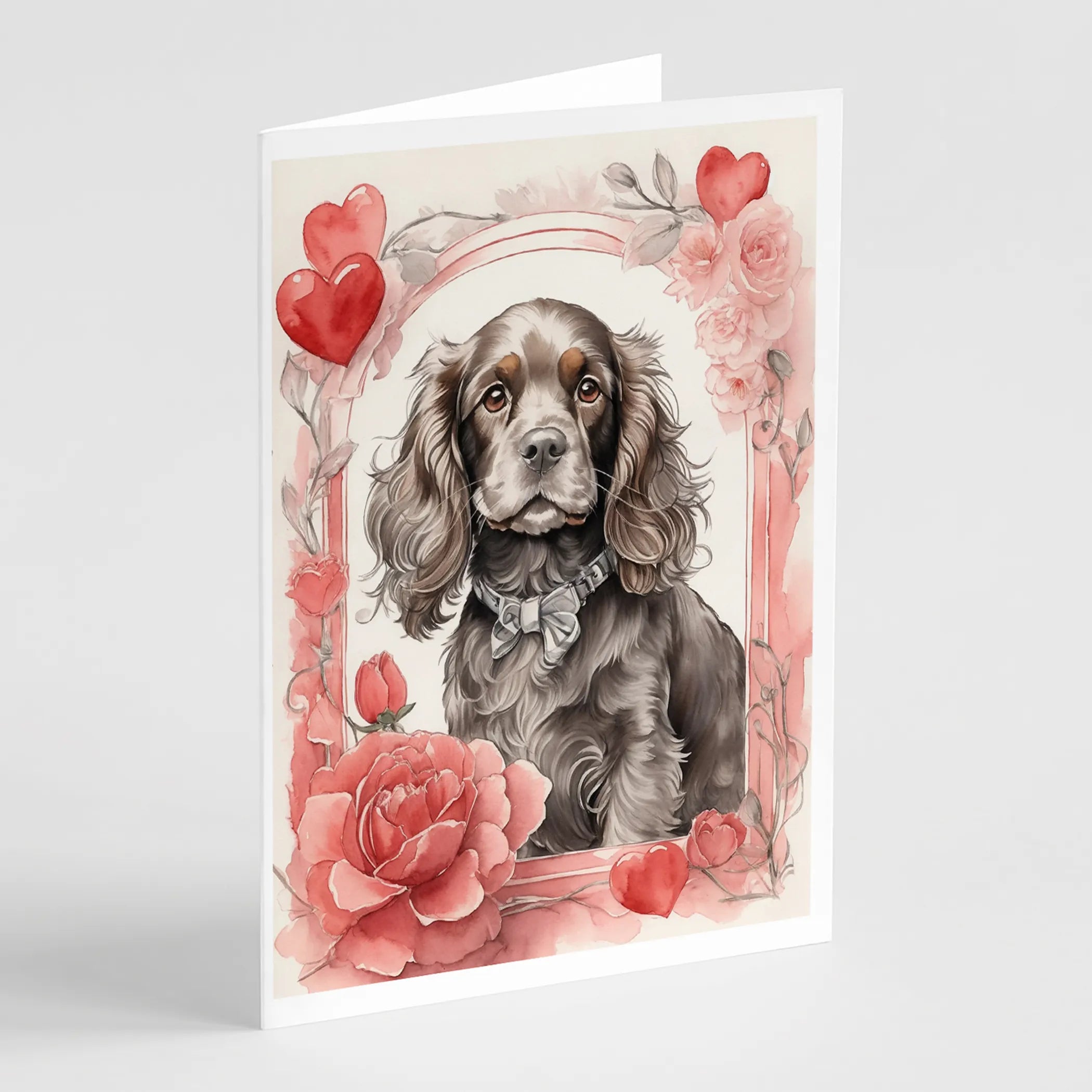 Valentine Roses Greeting Cards  - Size: 5X7 | Pack Of: 8 | Collection name: Valentine roses