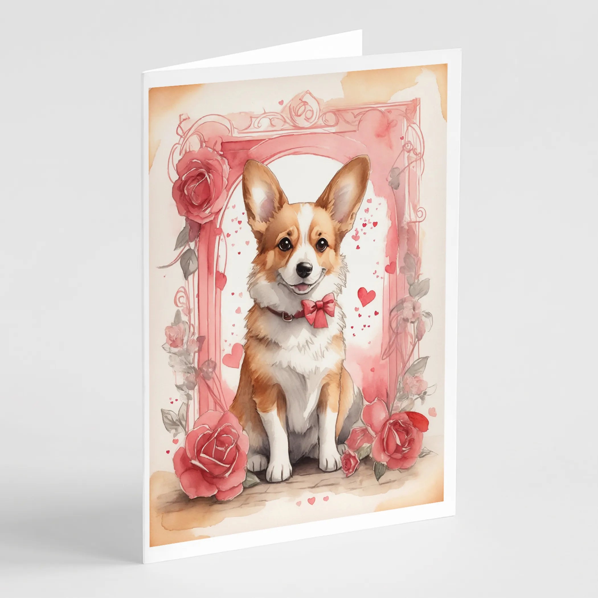 Valentine Roses Greeting Cards  - Size: 5X7 | Pack Of: 8 | Collection name: Valentine roses