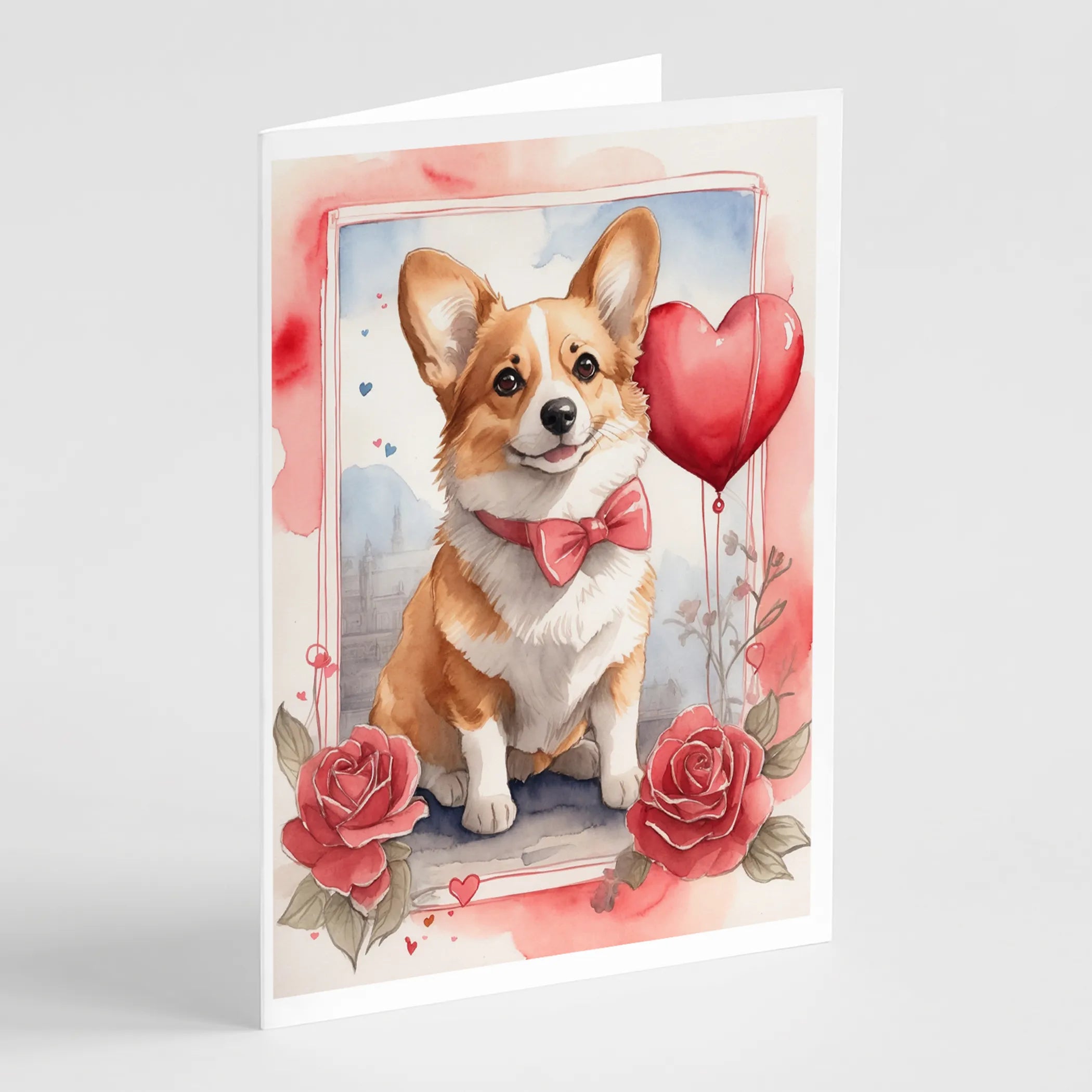 Valentine Roses Greeting Cards  - Size: 5X7 | Pack Of: 8 | Collection name: Valentine roses