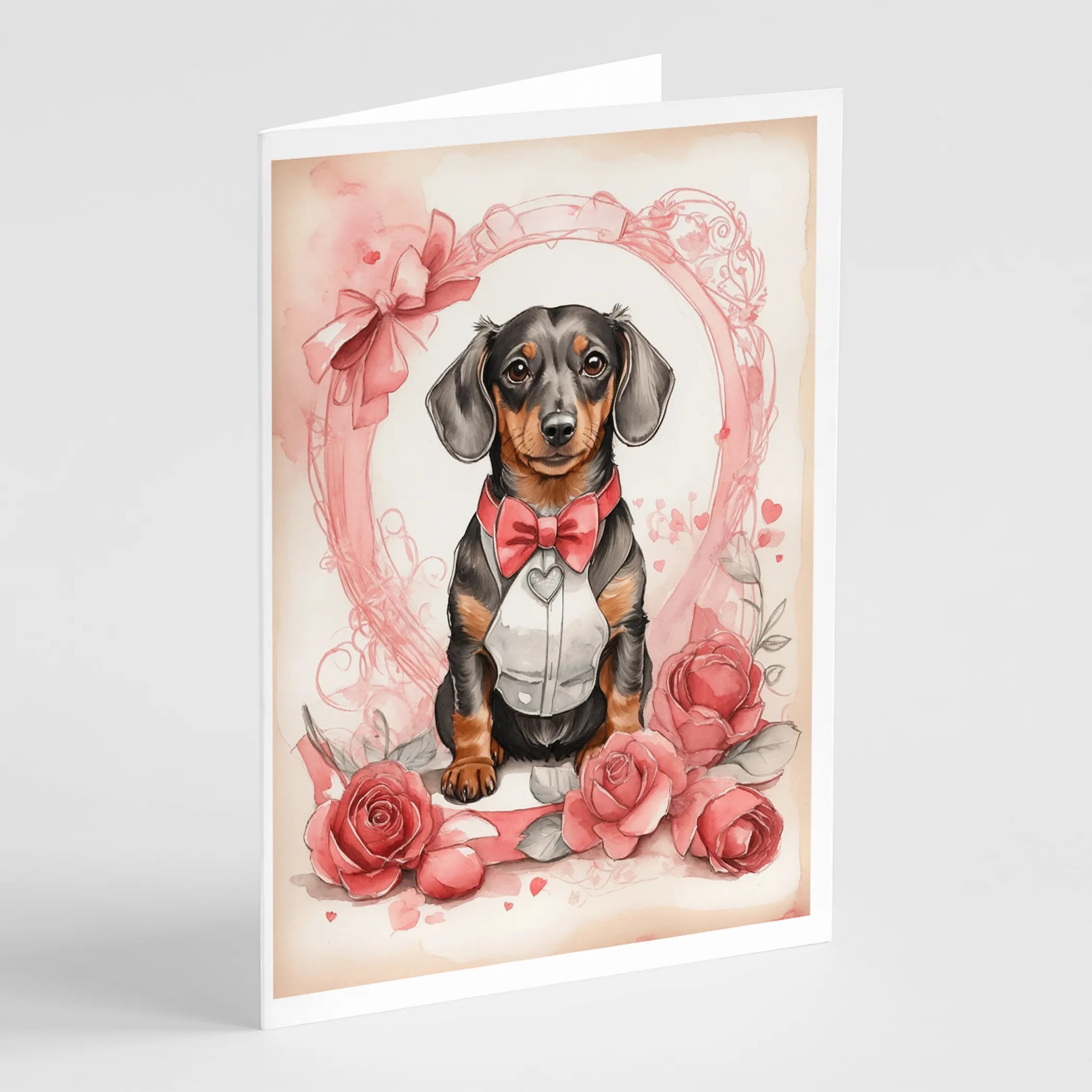 Valentine Roses Greeting Cards  - Size: 5X7 | Pack Of: 8 | Collection name: Valentine roses