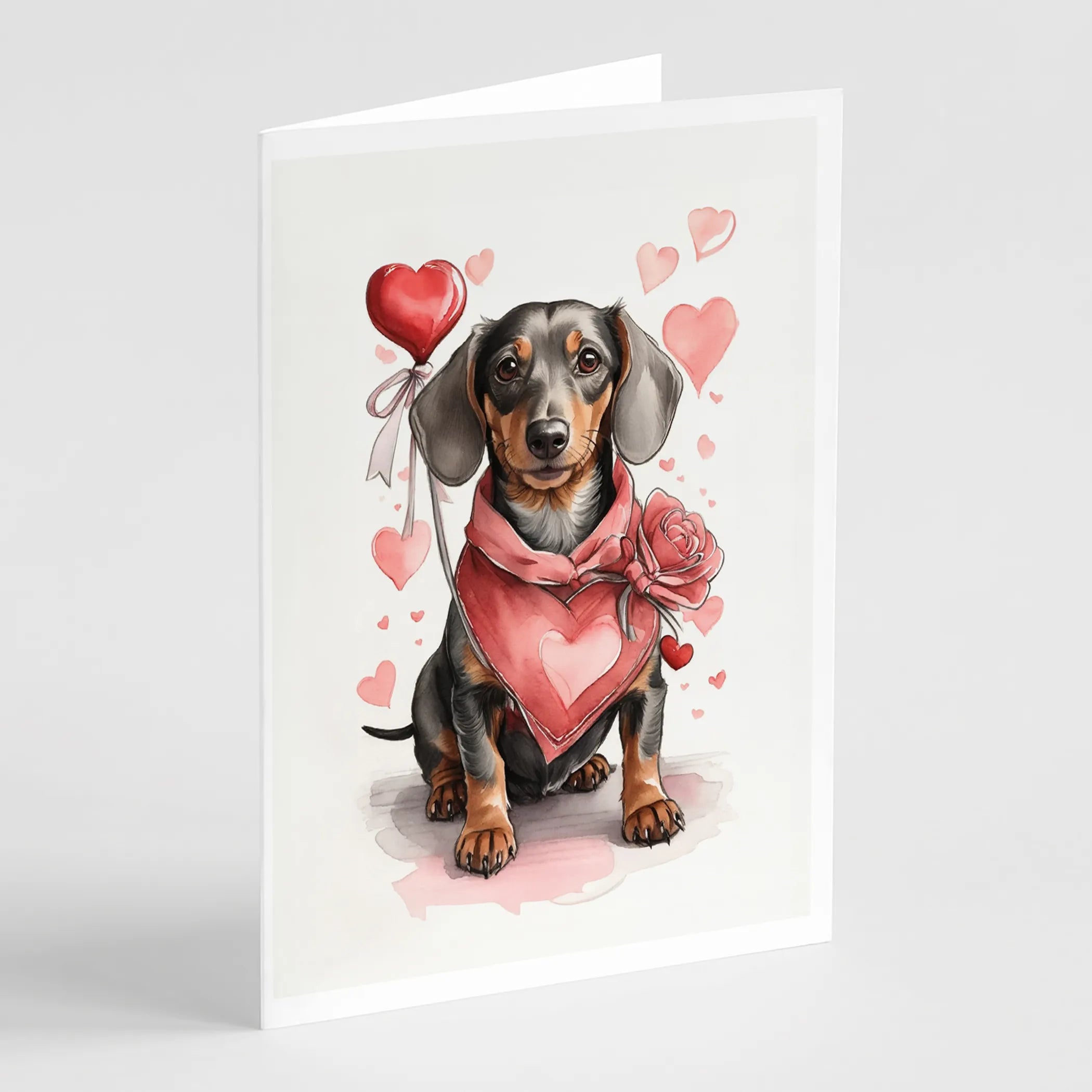 Valentine Roses Greeting Cards  - Size: 5X7 | Pack Of: 8 | Collection name: Valentine roses