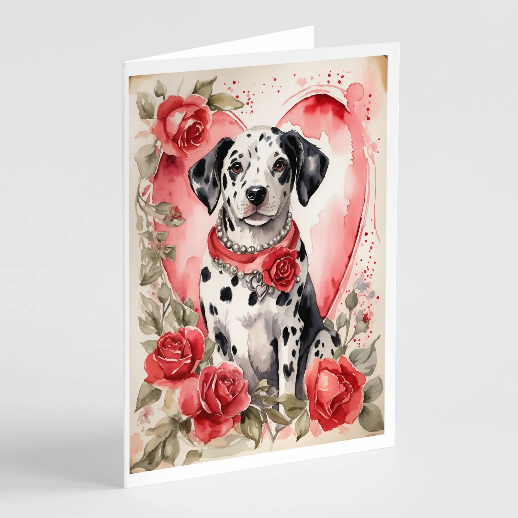 Valentine Roses Greeting Cards  - Size: 5X7 | Pack Of: 8 | Collection name: Valentine roses