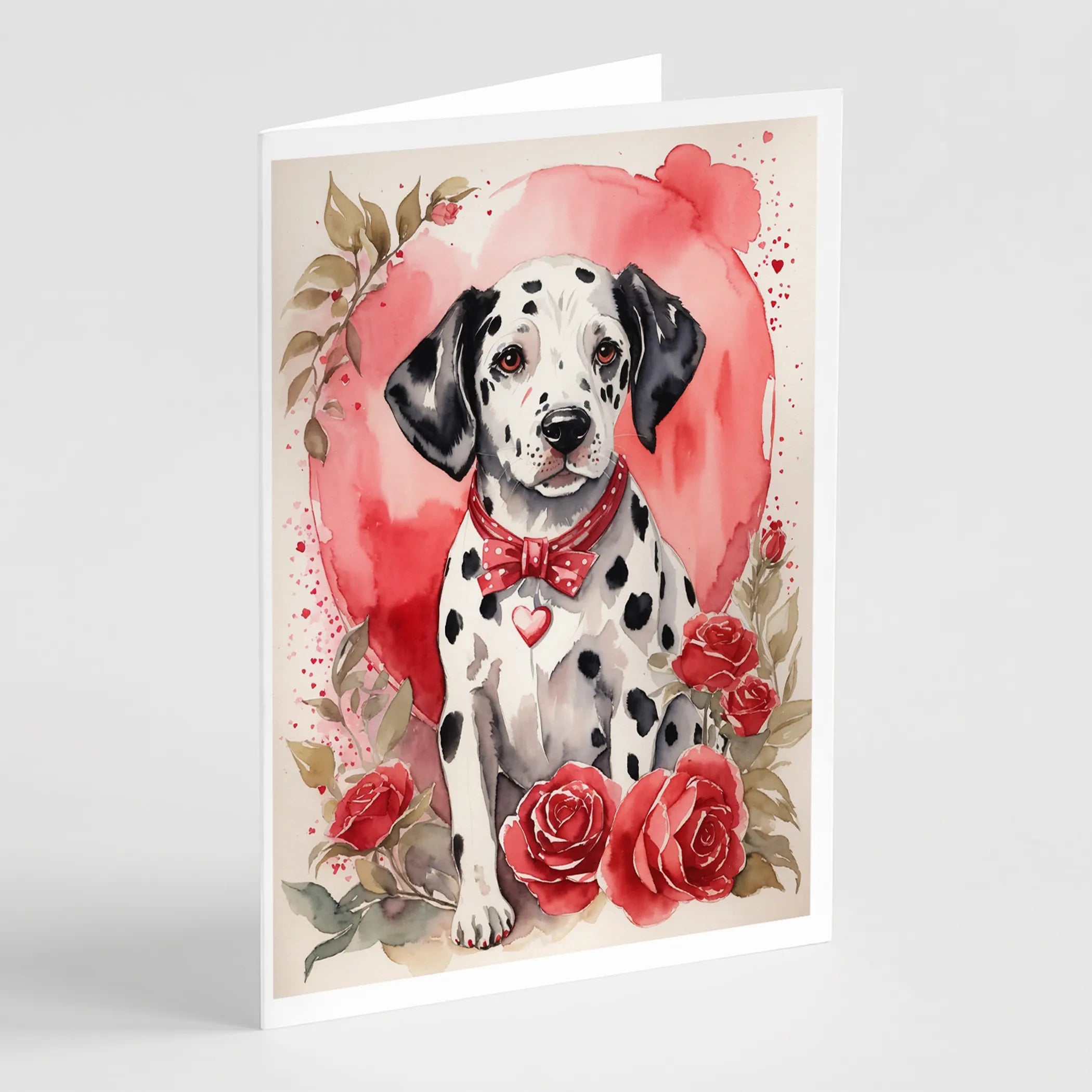Valentine Roses Greeting Cards  - Size: 5X7 | Pack Of: 8 | Collection name: Valentine roses