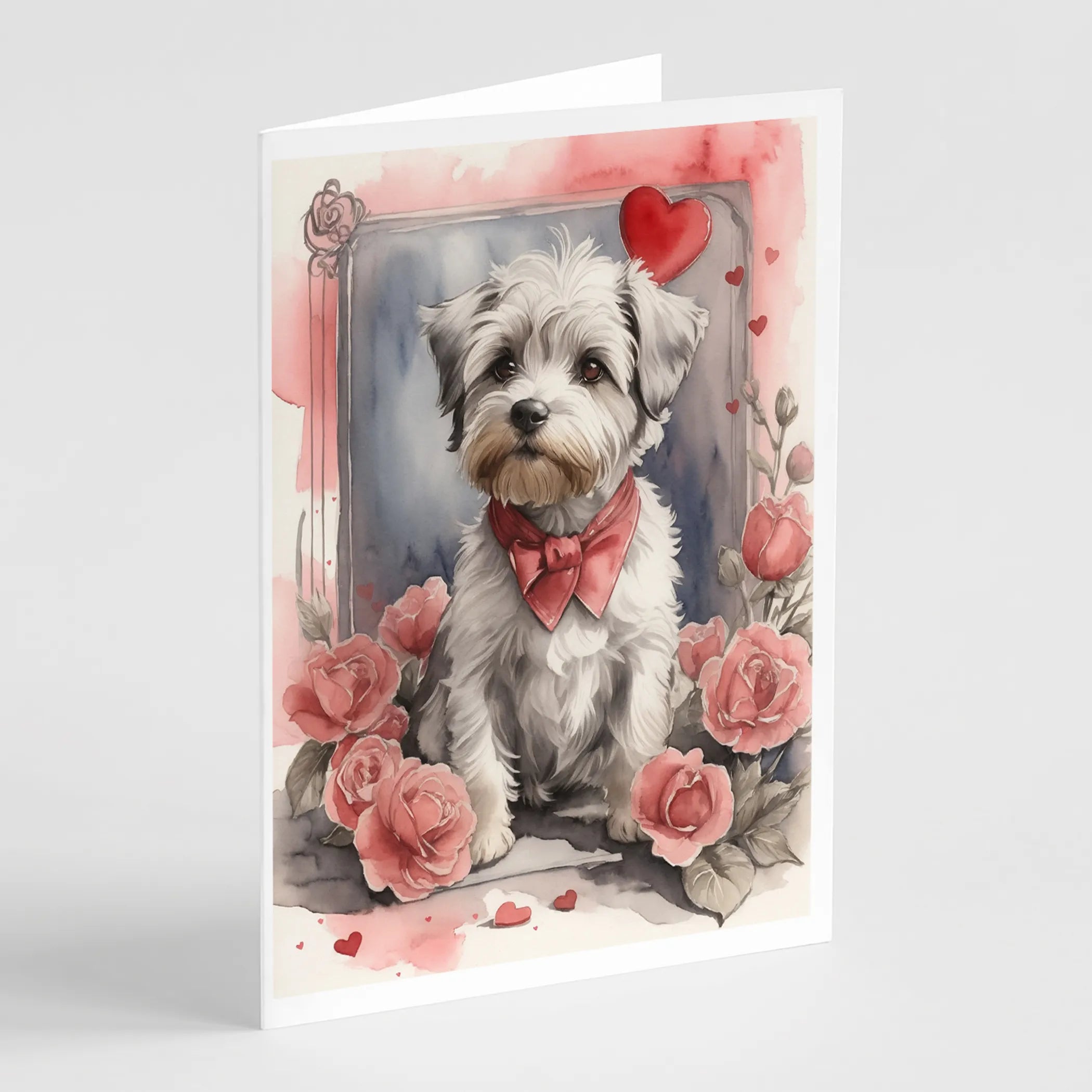 Valentine Roses Greeting Cards  - Size: 5X7 | Pack Of: 8 | Collection name: Valentine roses