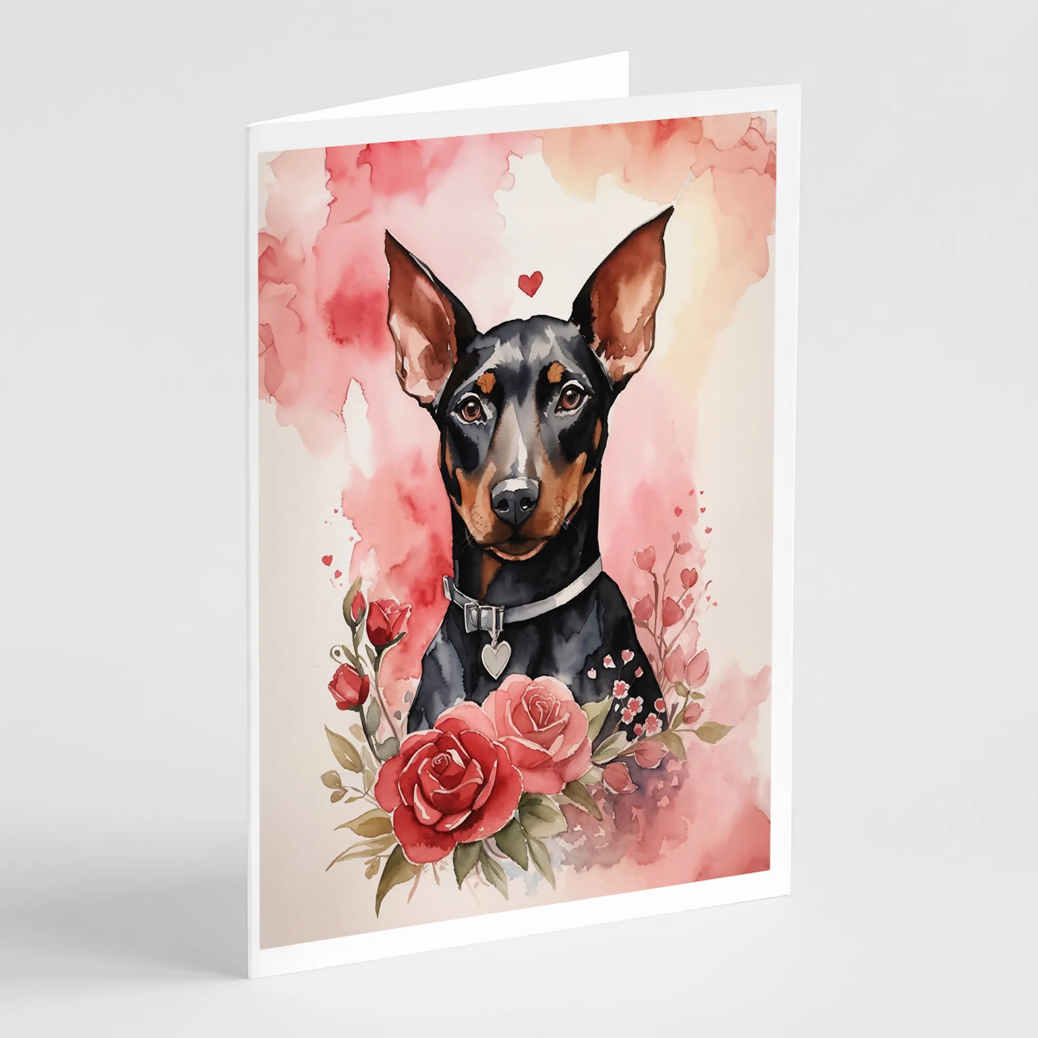 Valentine Roses Greeting Cards  - Size: 5X7 | Pack Of: 8 | Collection name: Valentine roses