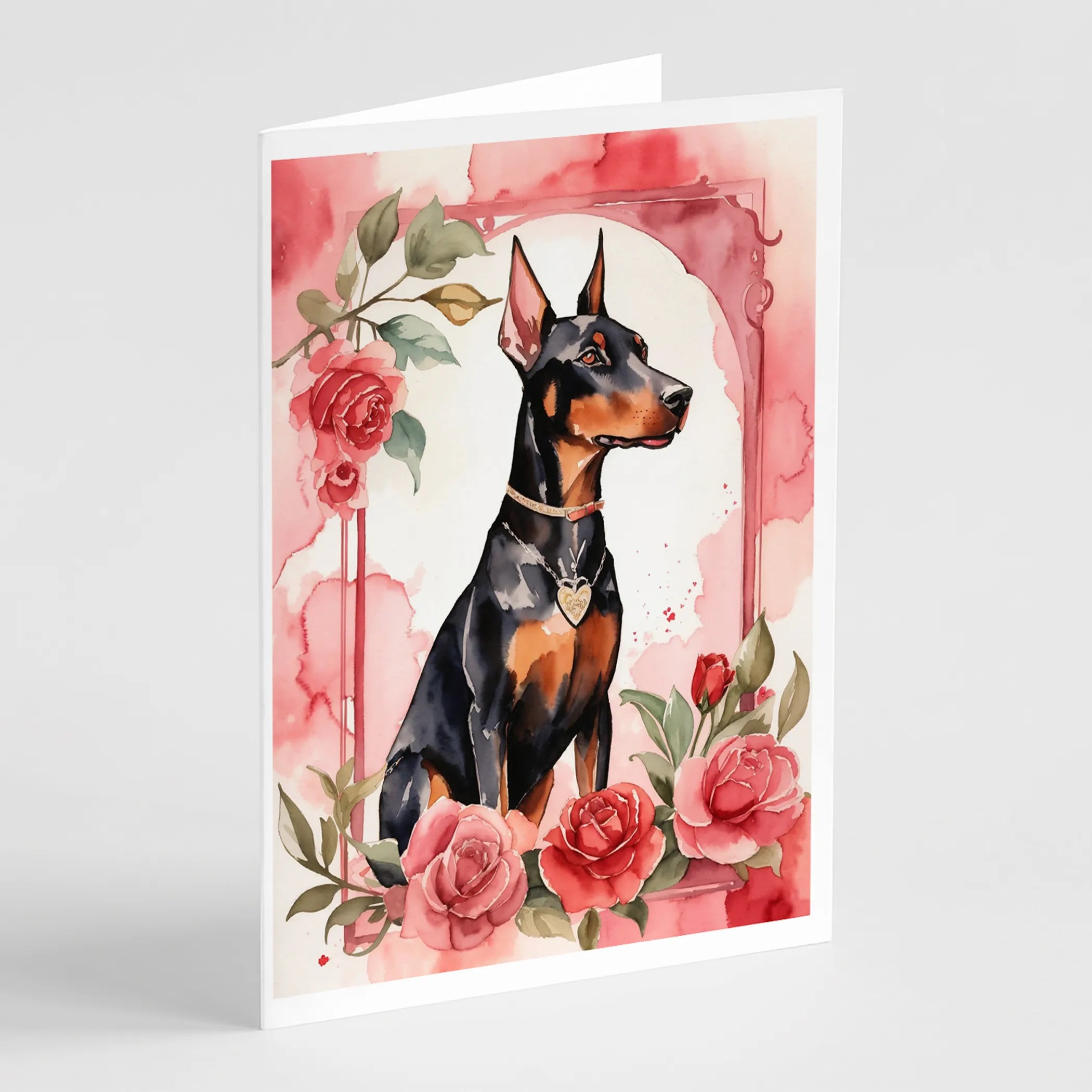 Valentine Roses Greeting Cards  - Size: 5X7 | Pack Of: 8 | Collection name: Valentine roses