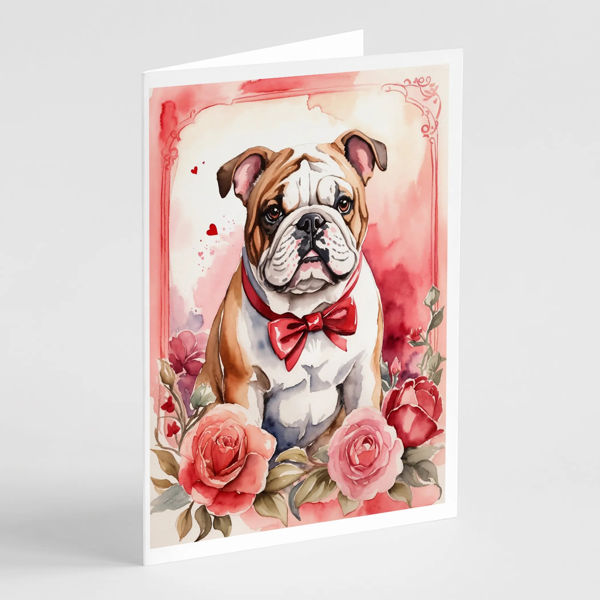 Valentine Roses Greeting Cards  - Size: 5X7 | Pack Of: 8 | Collection name: Valentine roses